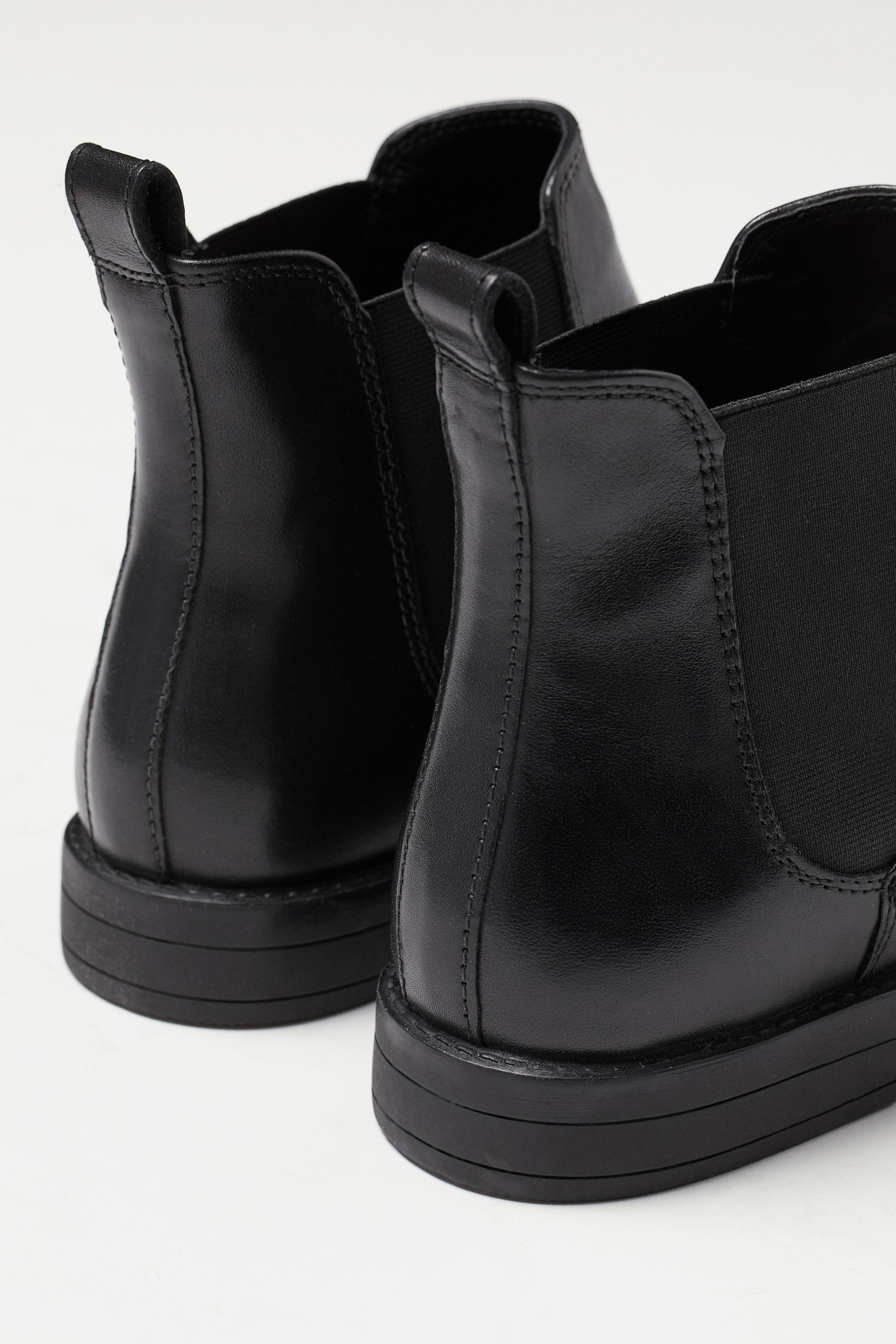H&M Leather Chelsea Boots in Black - Lyst