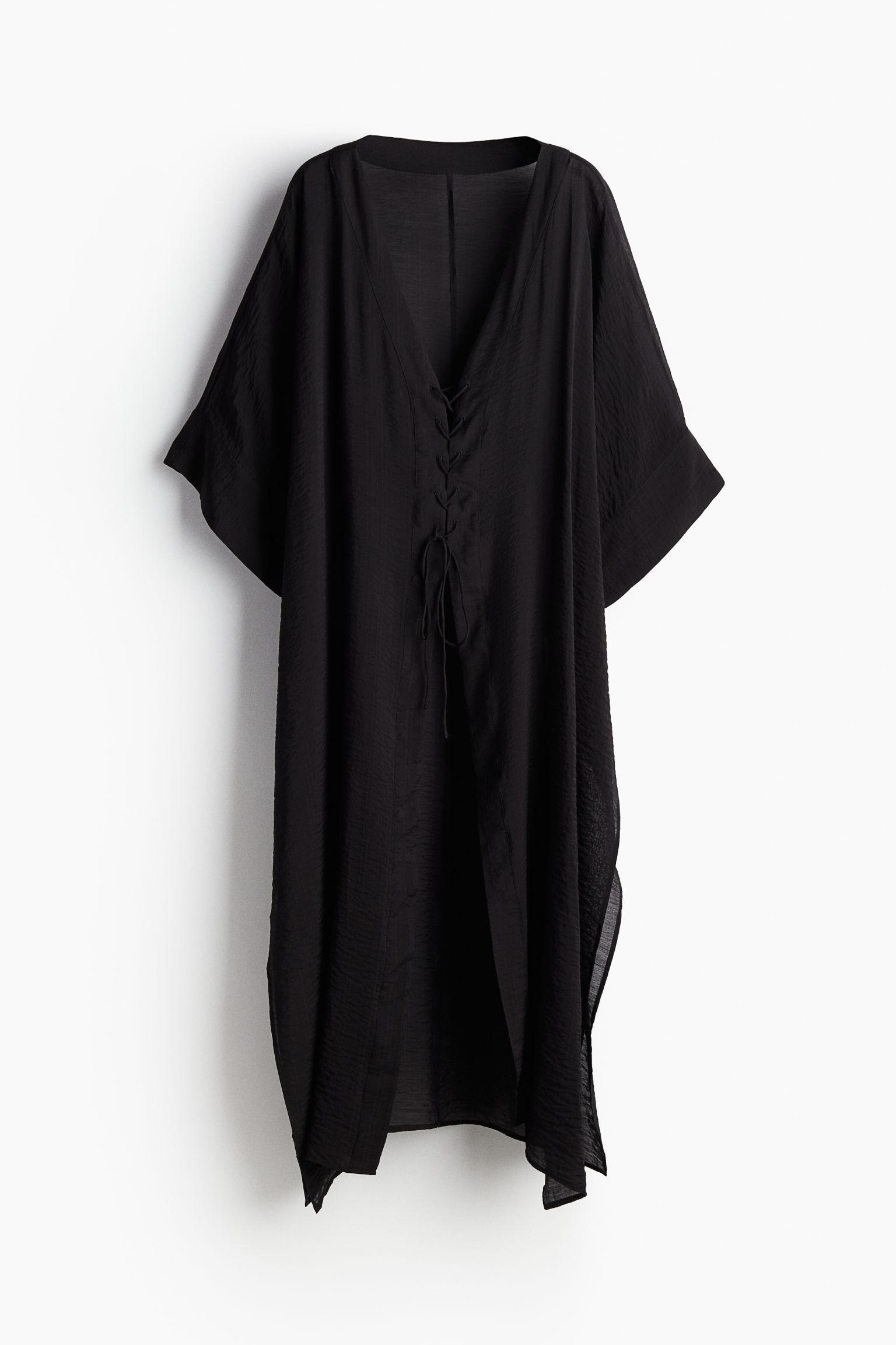 H M Kaftan strandjurk in het Zwart Lyst NL