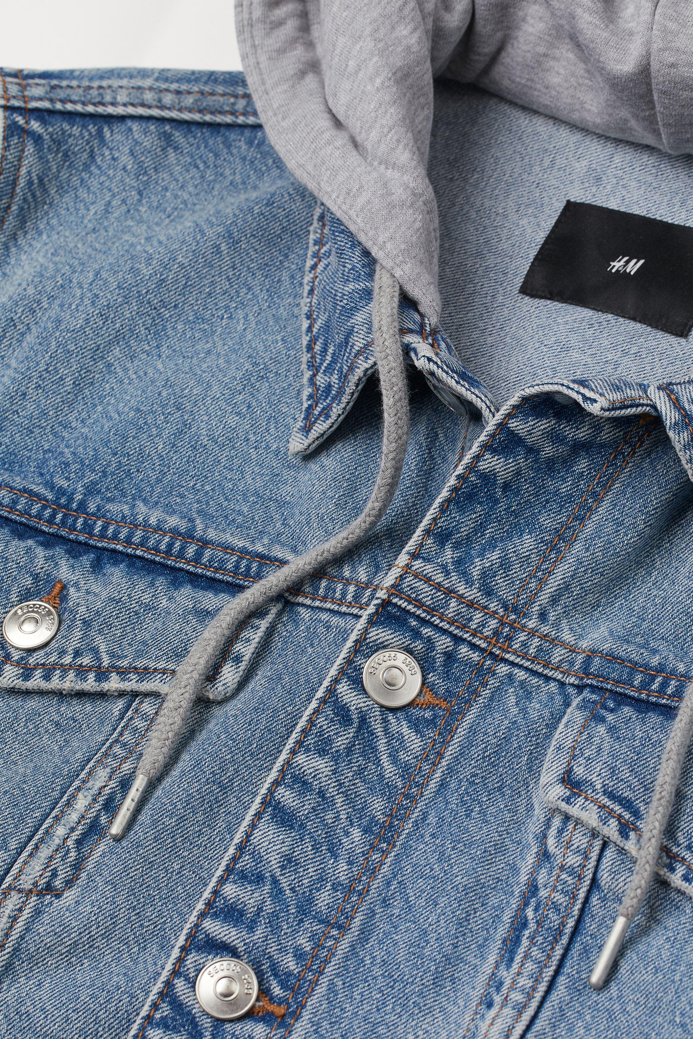 hooded denim jacket h&m