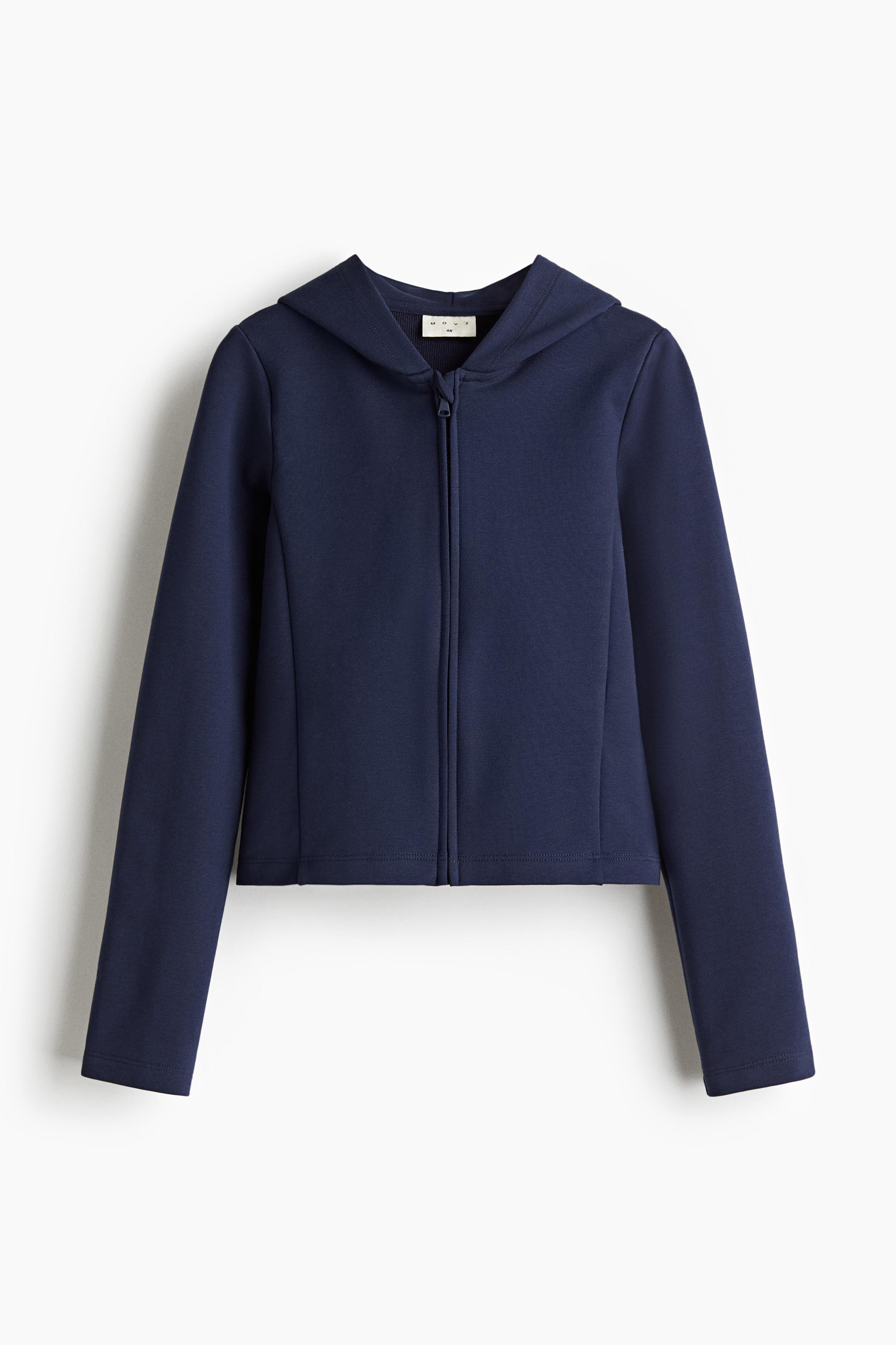 Sweat à Capuche H&M Femme Gris Clair - Taille L, Zippé, Coton, Occasion Parfait
