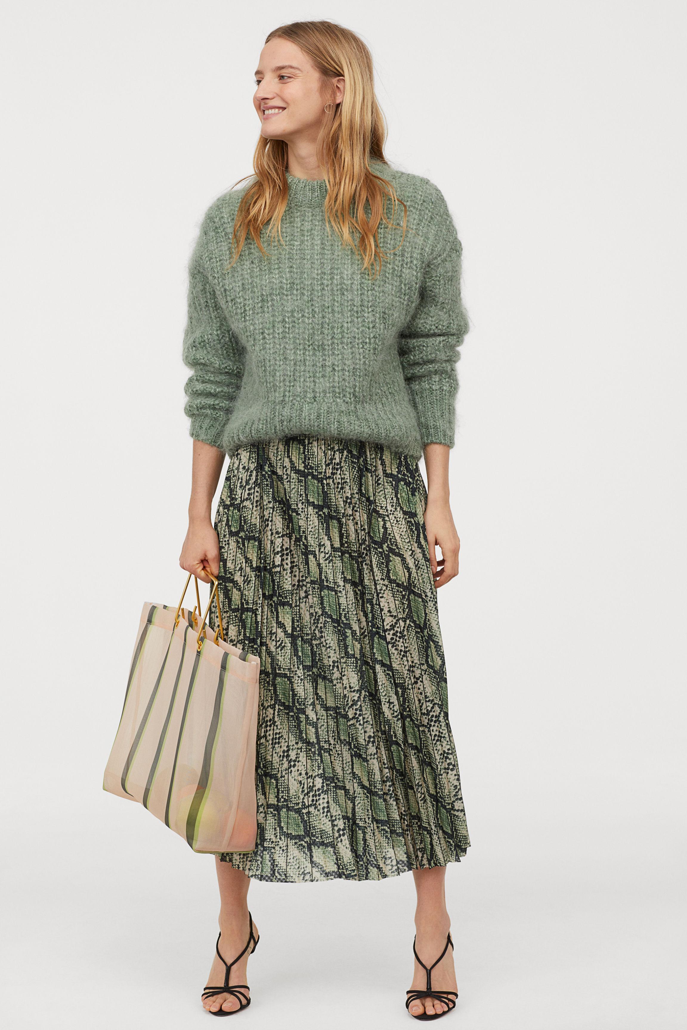 snakeskin skirt h&m