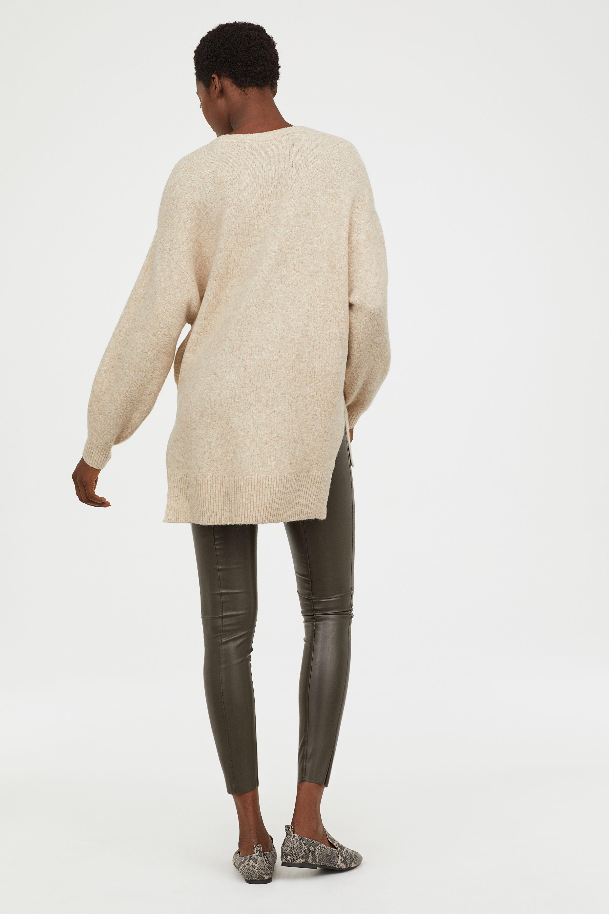 h&m wet look leggings