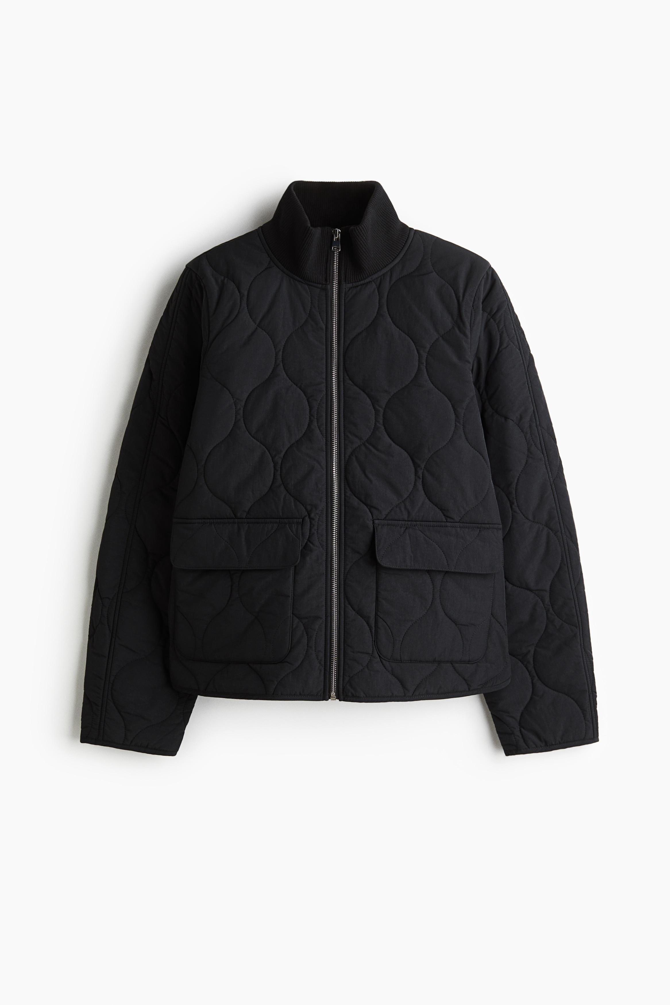 Regular Fit H And M Black Padded Jacket Water-repellent Puffer