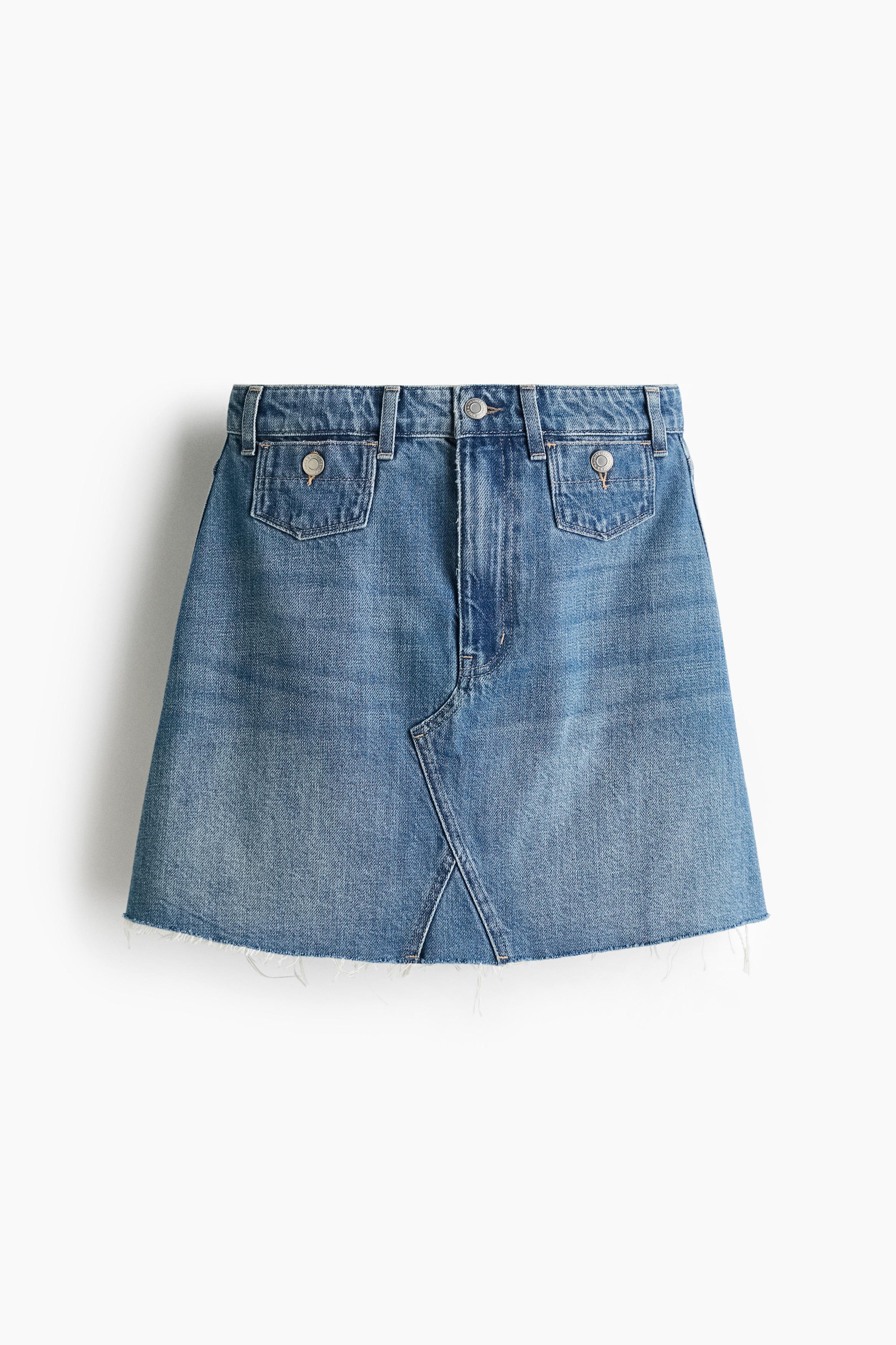 Mini-jupe Noire Et Blanche H&M - Taille M (équivalent 8), Occasion En Très Bon état