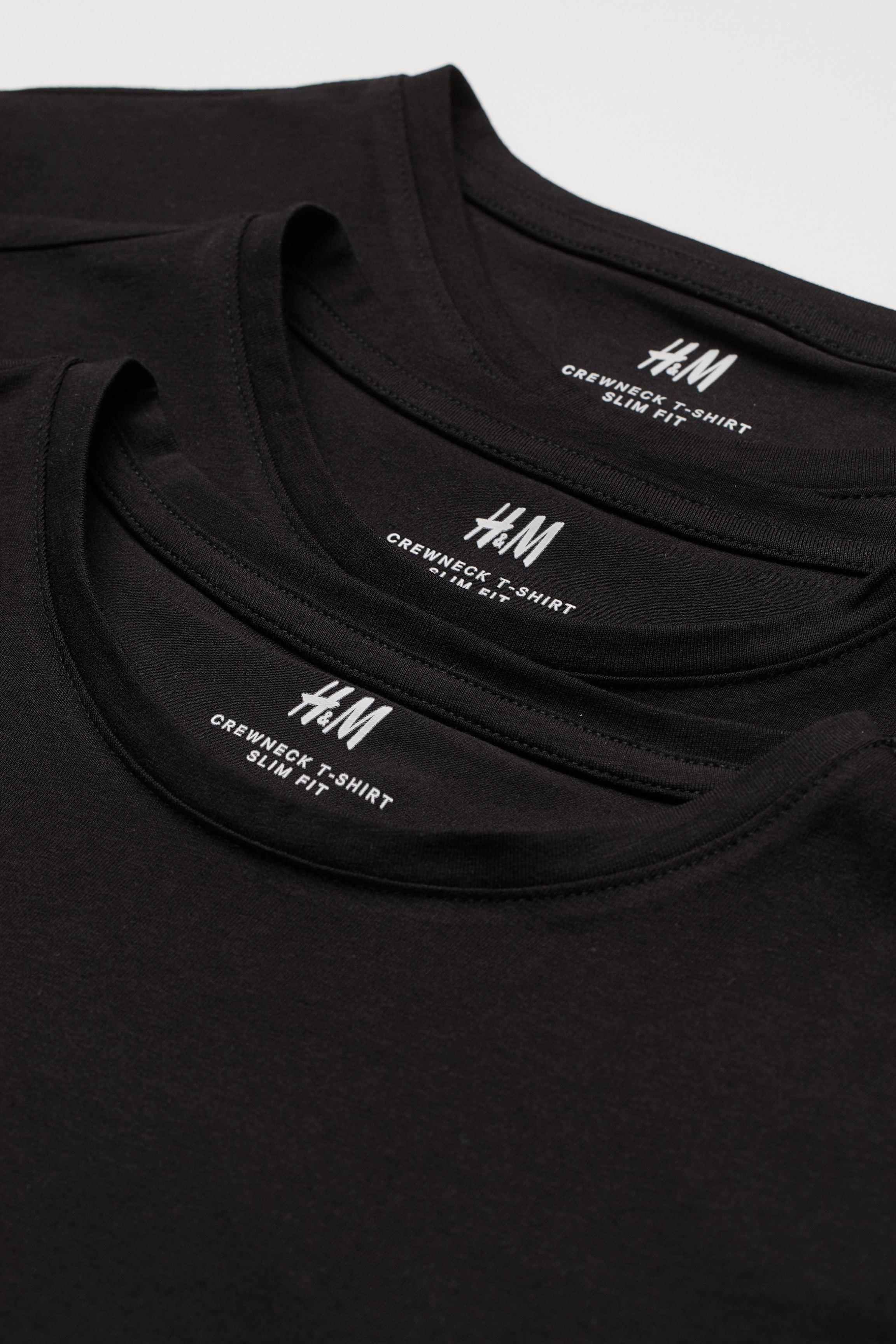 h&m slim fit coupe etroite t shirt