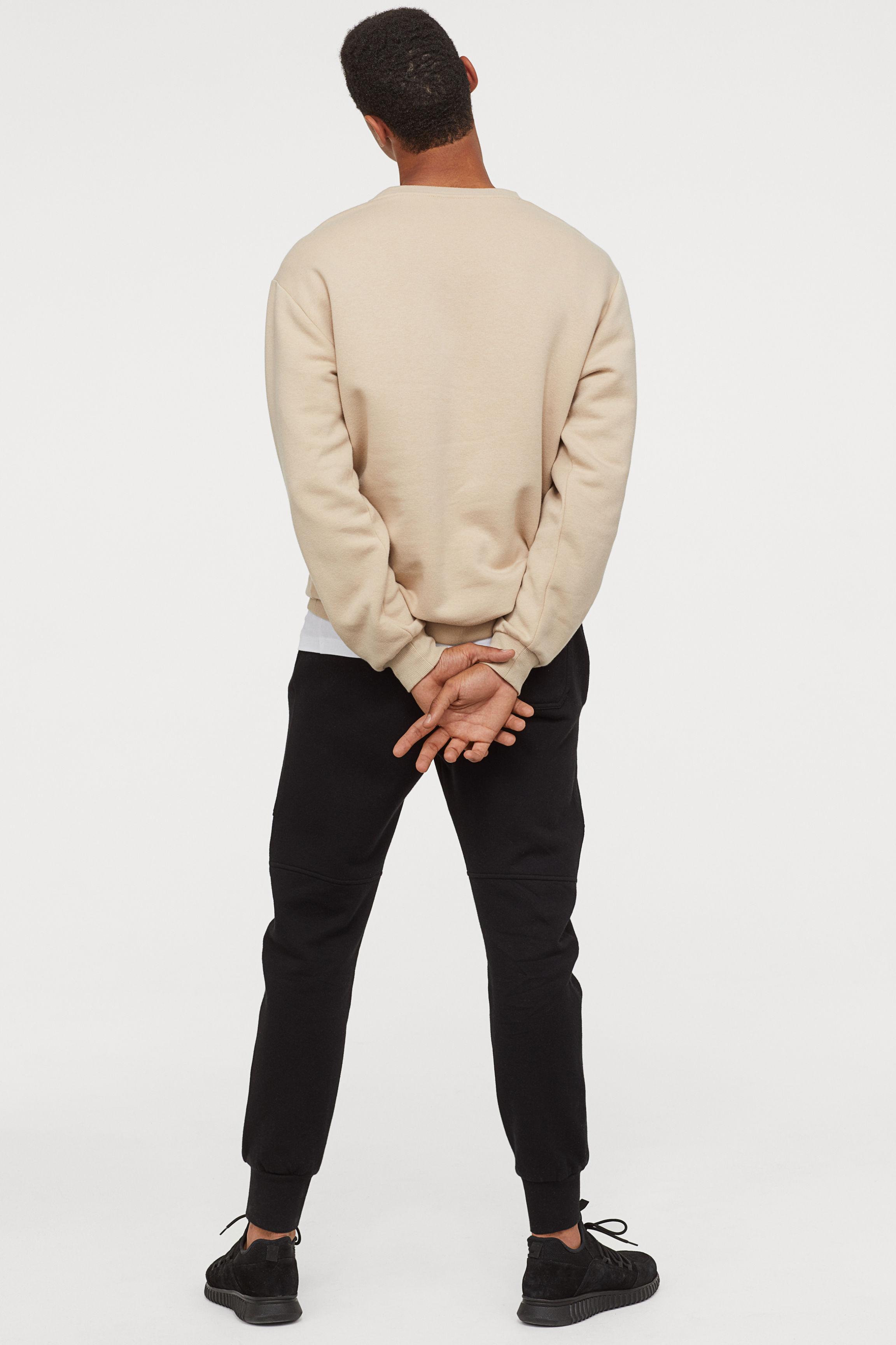 H&M Cotton Joggers in Black for Men - Lyst