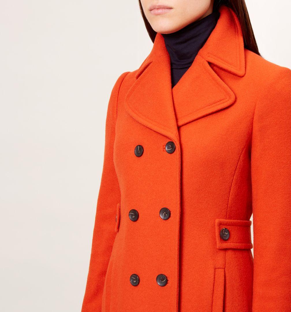 orange wool coat