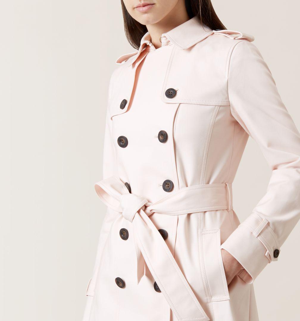 hobbs pink trench coat