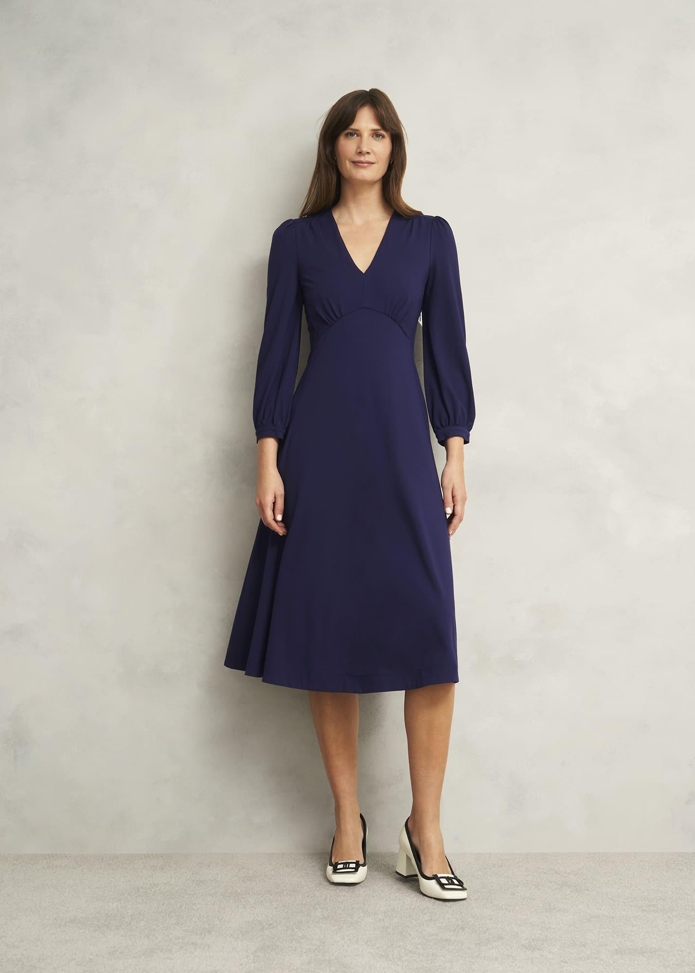 Hobbs Harriet Dress HOBBS DRESS 10 Pale Blue With Large