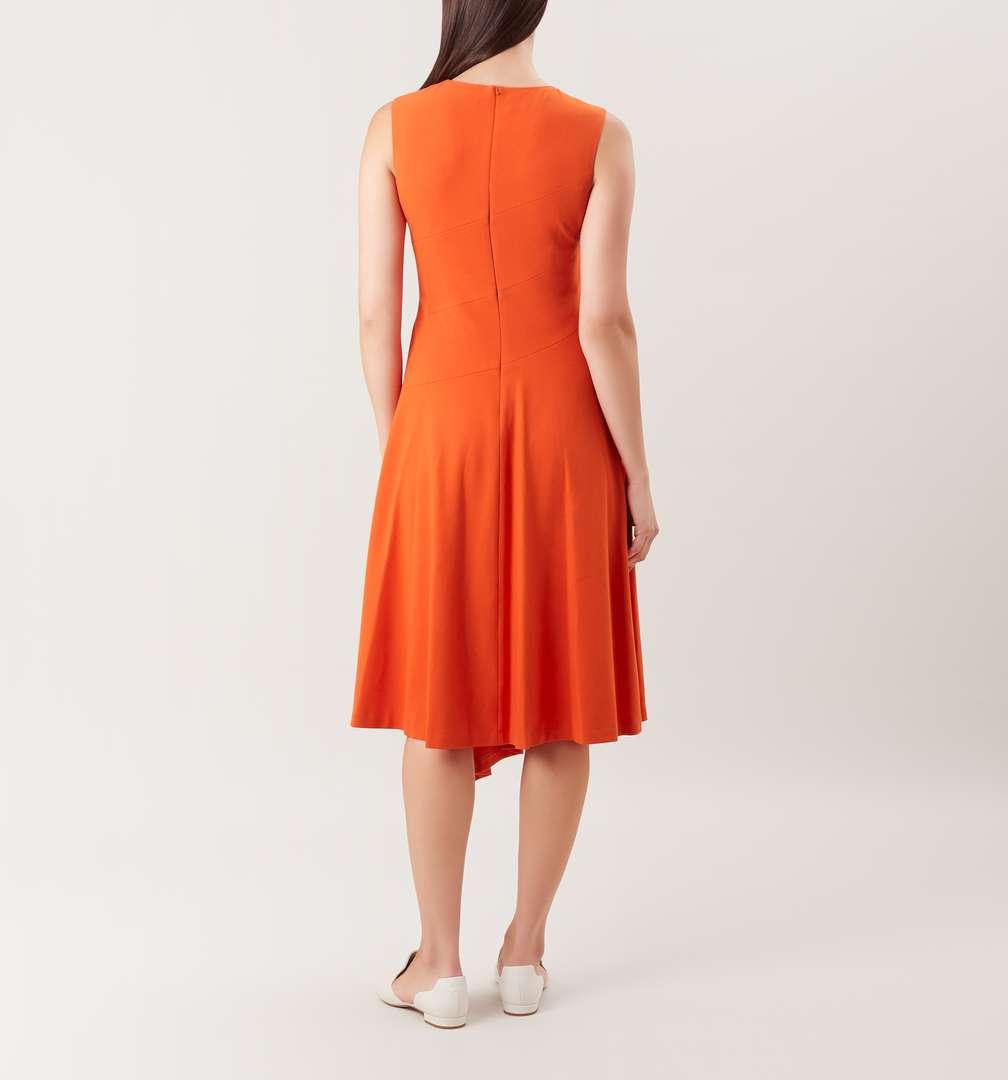 Hobbs Synthetic 'anya' Fit And Flare Dress in Burnt Orange (Orange) Lyst