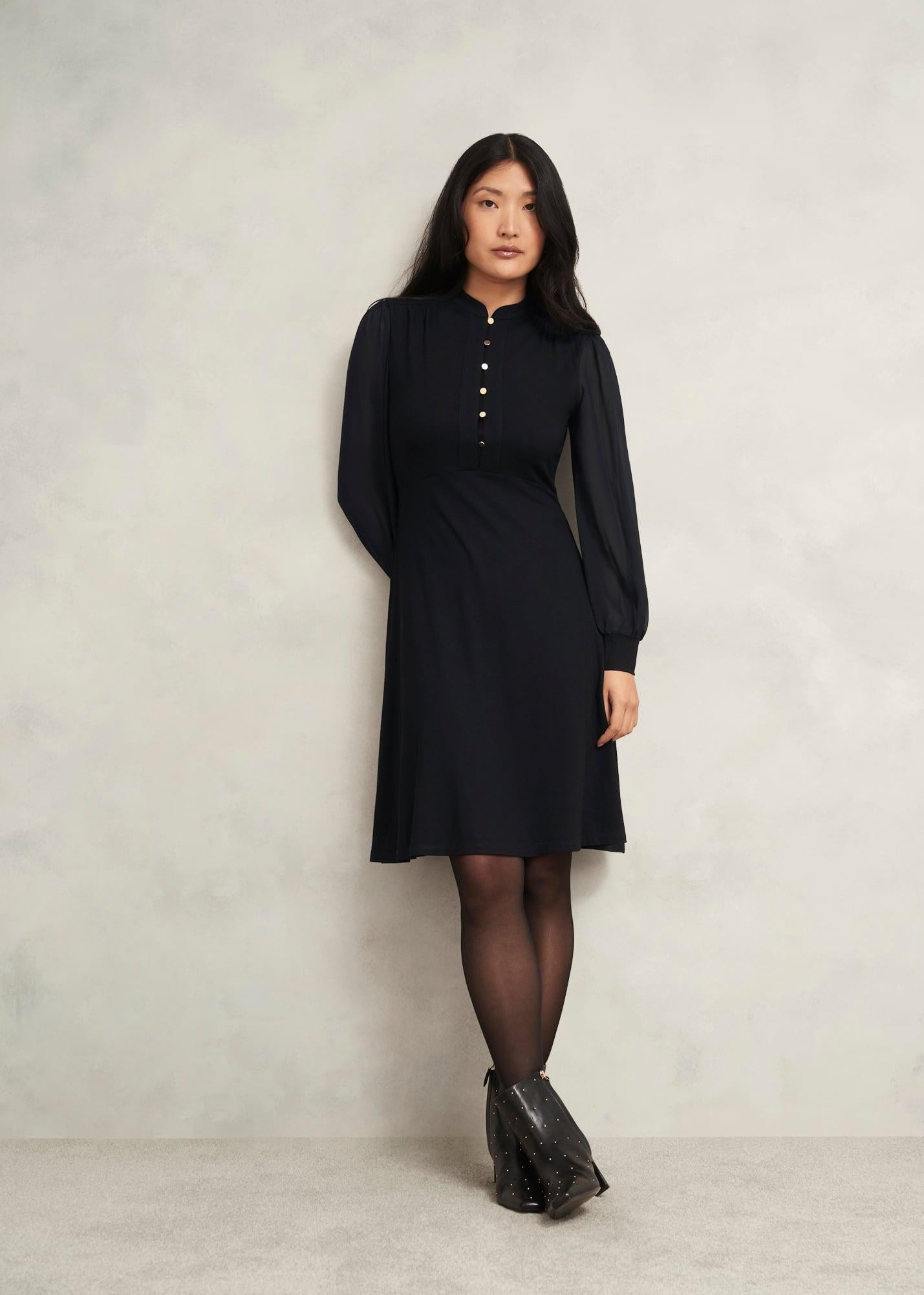 hobbs bayview jersey dress Liberty in Black Greta Velvet Dress