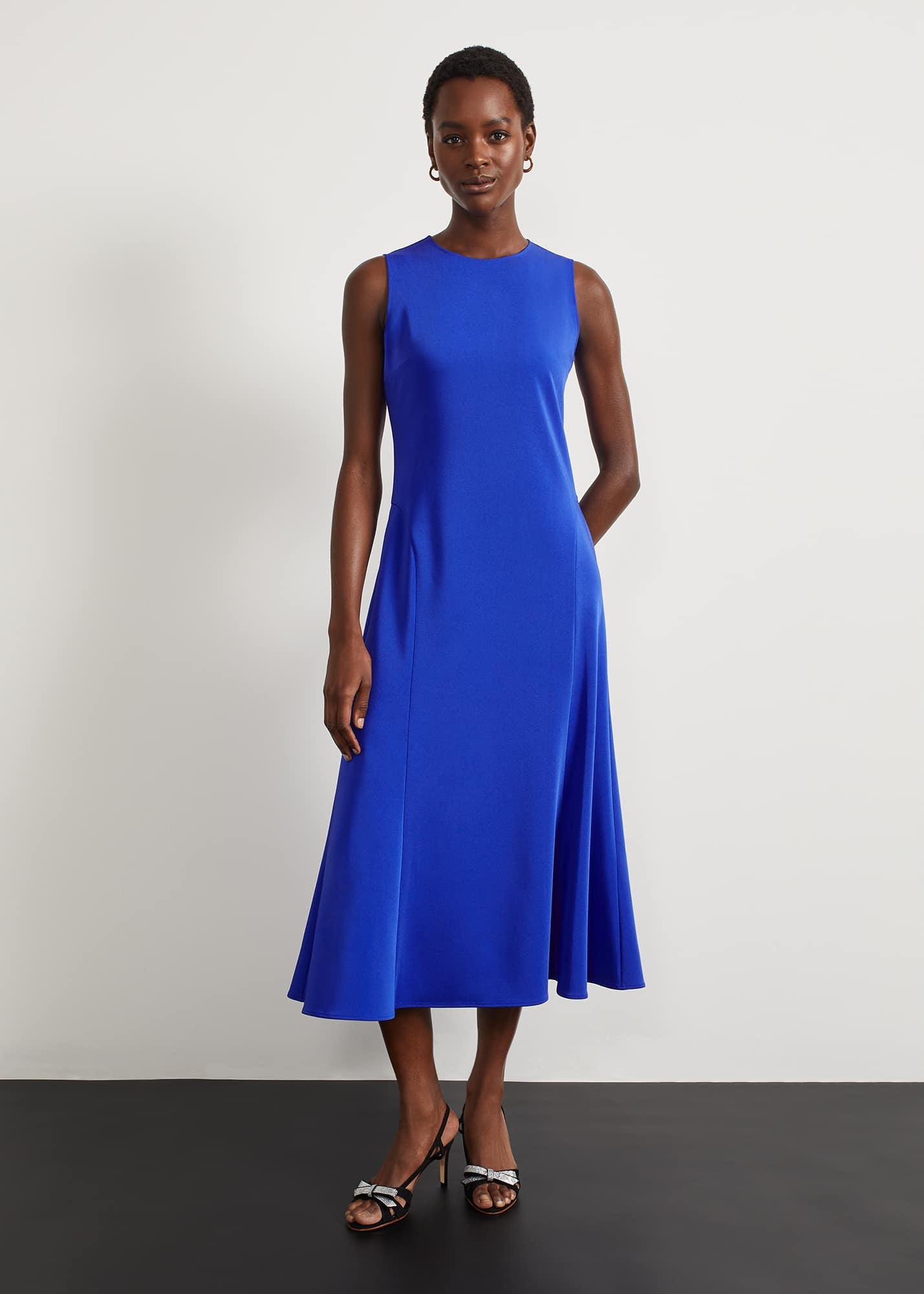 Hobbs Palmer Midi Fit And Flare Dress in Blue Lyst Australia