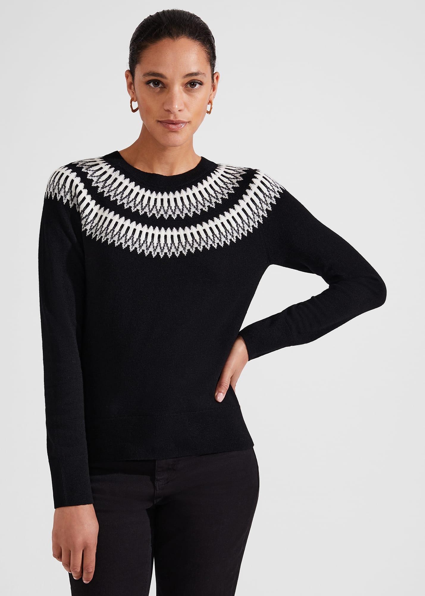 Hobbs Greta Lurex Jumper With Cashmere in Black Lyst Australia