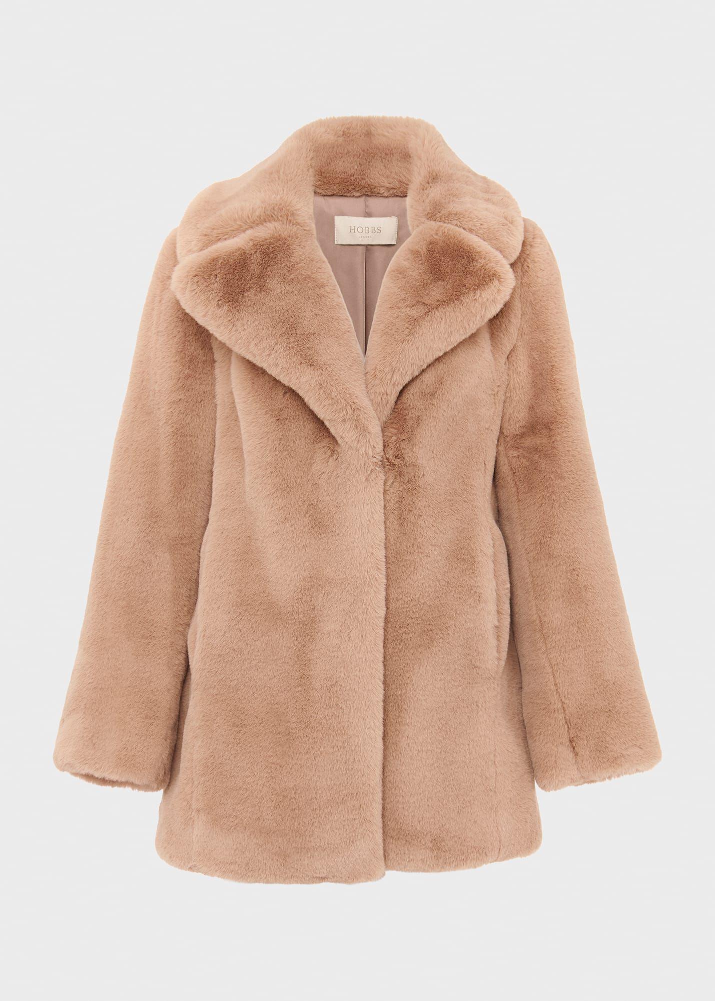 Hobbs Bethany Faux Fur Coat in Natural Lyst UK