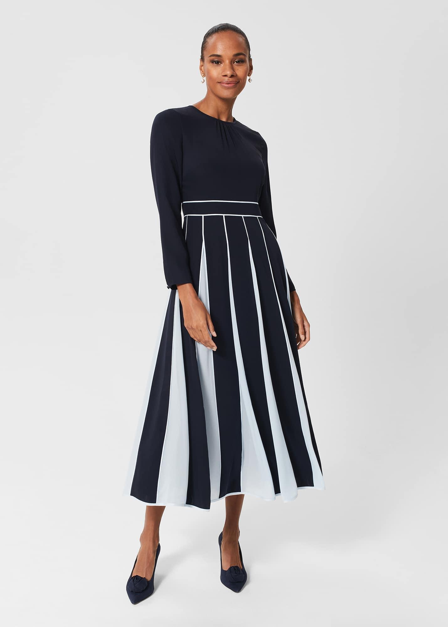 Hobbs Petite Cecilia Fit And Flare Dress in Blue Lyst Australia