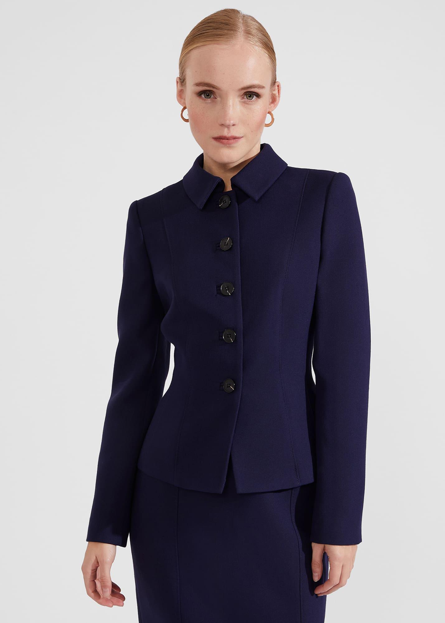 Hobbs Phoebe Sculpted Jacket in Blue Lyst UK
