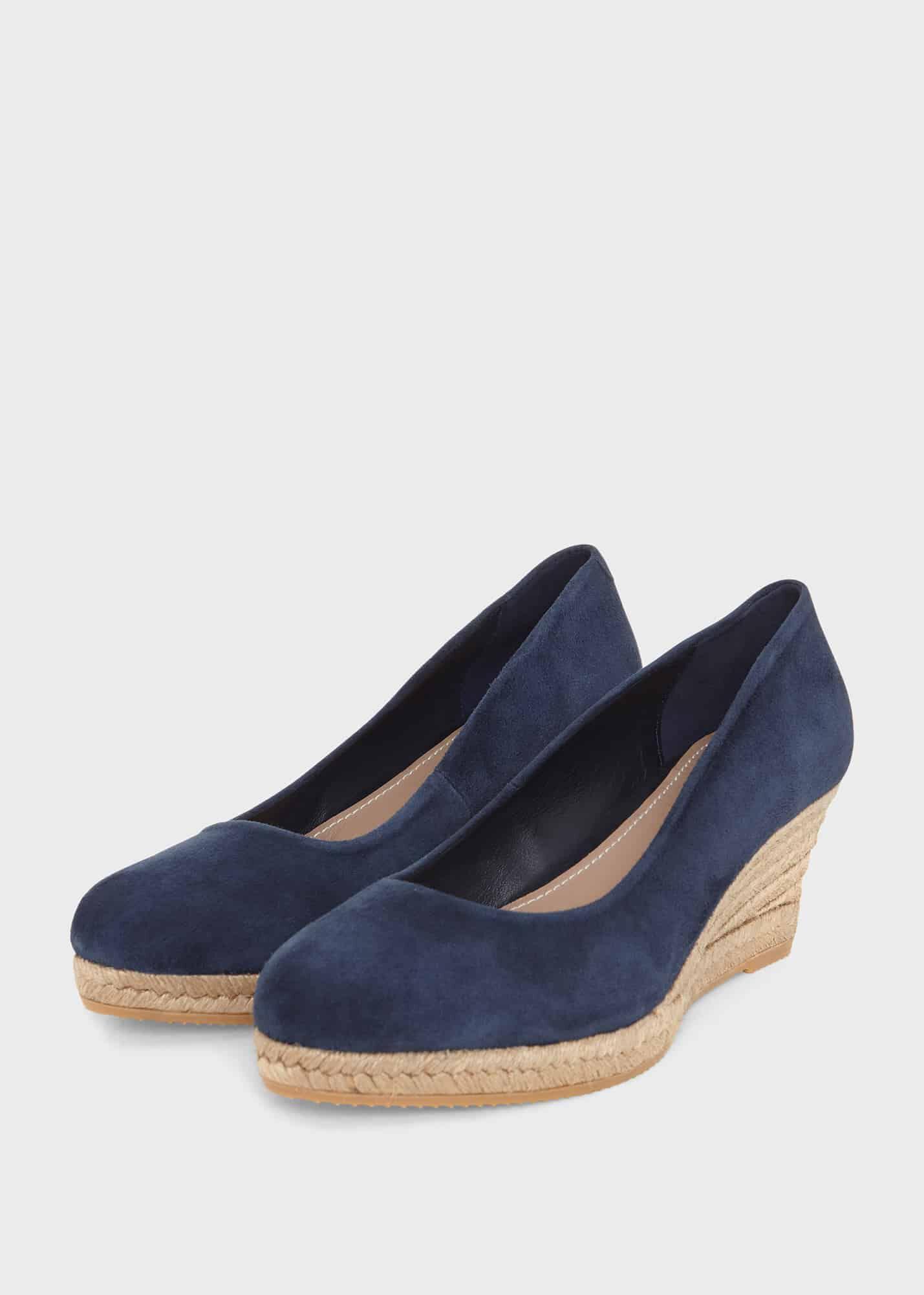 Espadrille top wedge pump