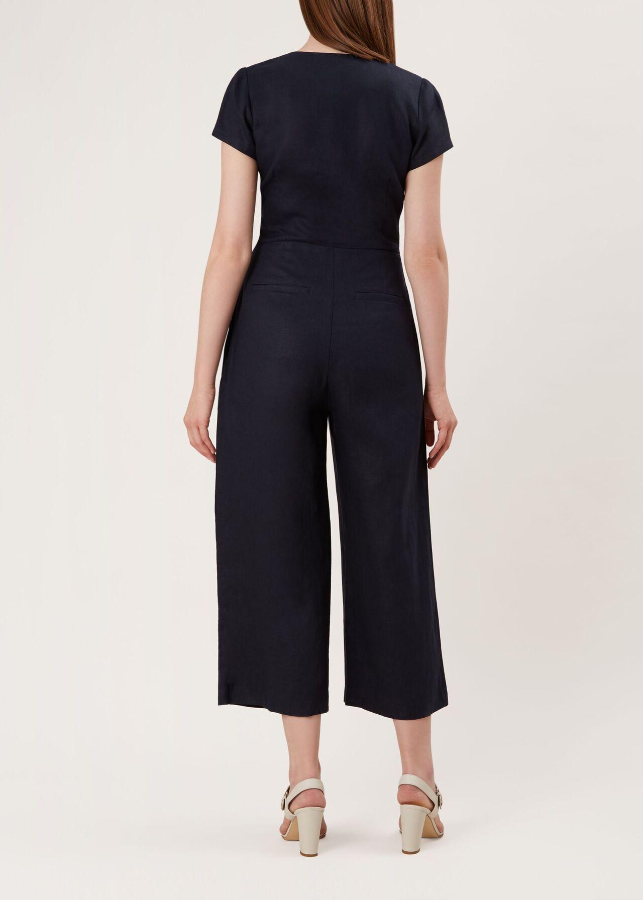 Hobbs Jayne Linen Jumpsuit in Navy (Blue) Lyst