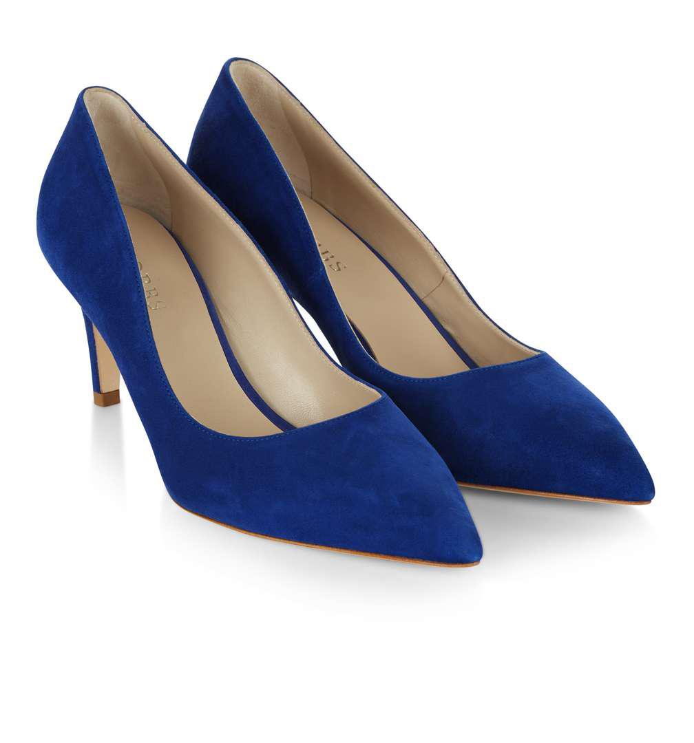 Hobbs Suede Grace Pump in Cobalt Blue 