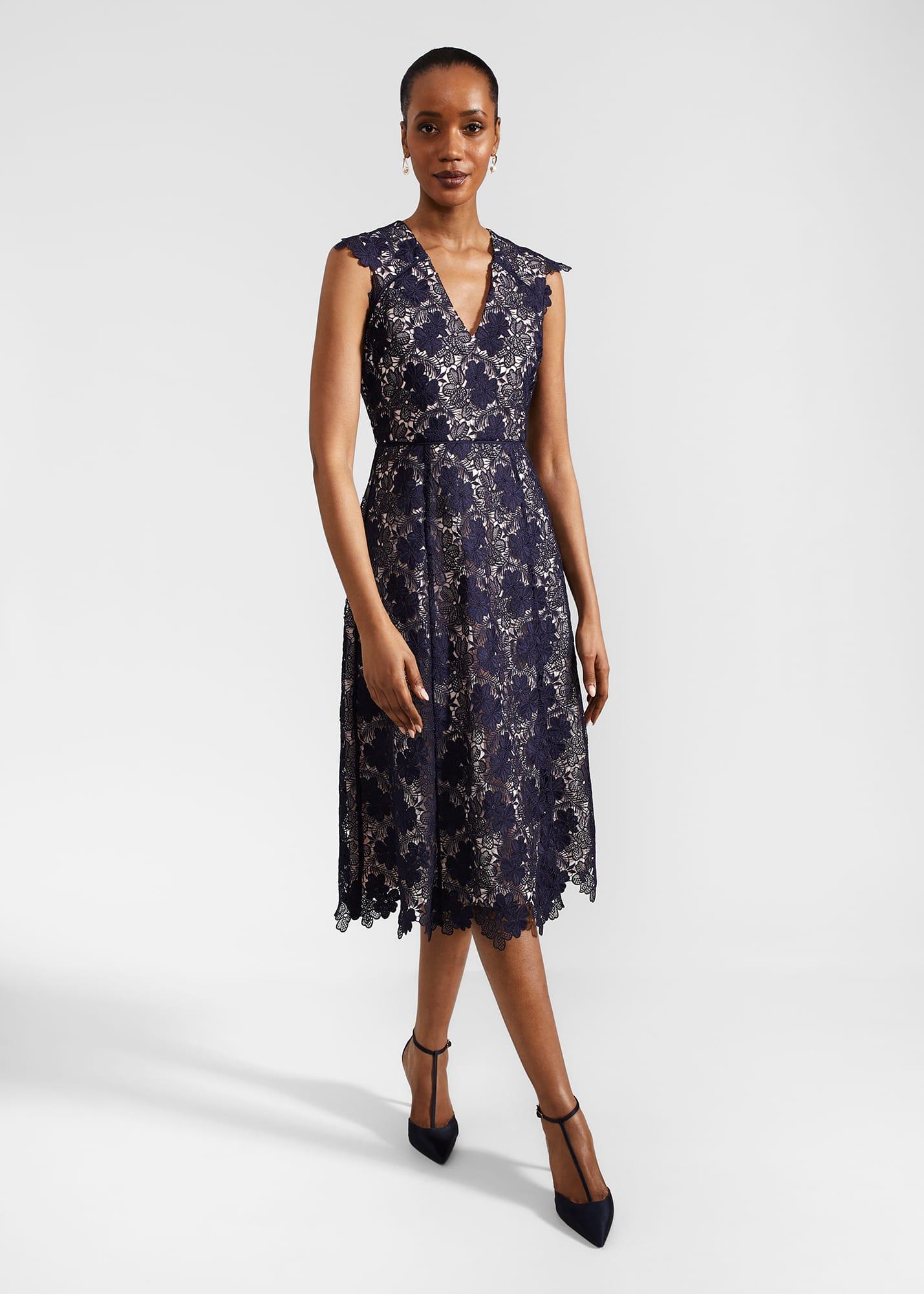 Hobbs Hannah Lace Dress in Blue Lyst Australia