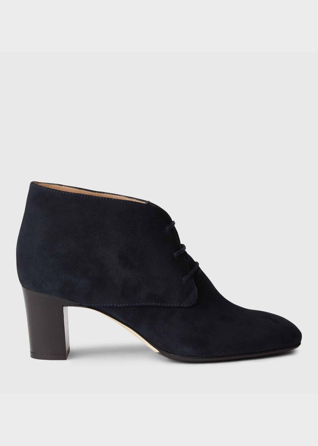 Hobbs Suede Patricia Ankle Boot in Navy (Blue) Lyst