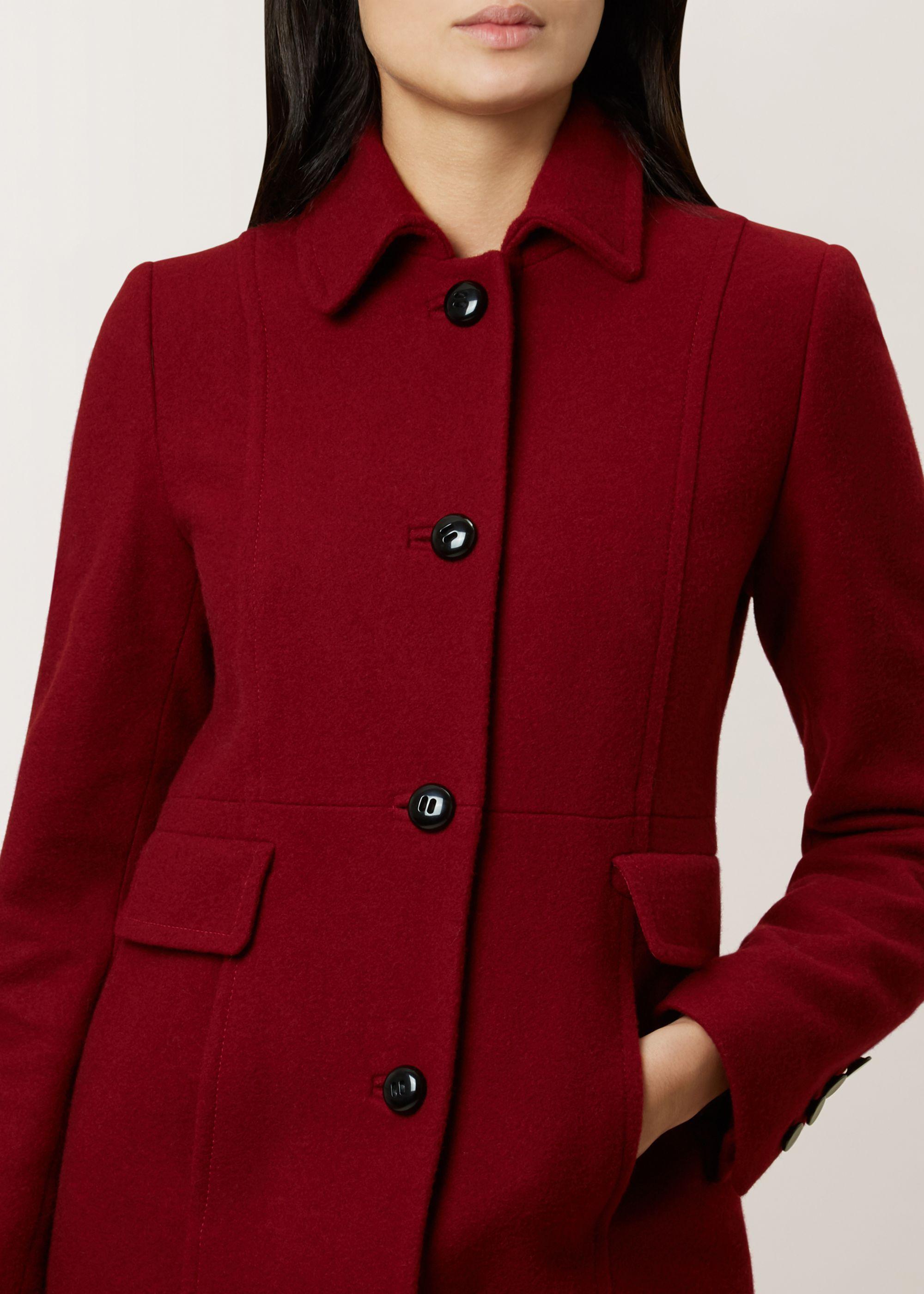 hobbs burgundy coat
