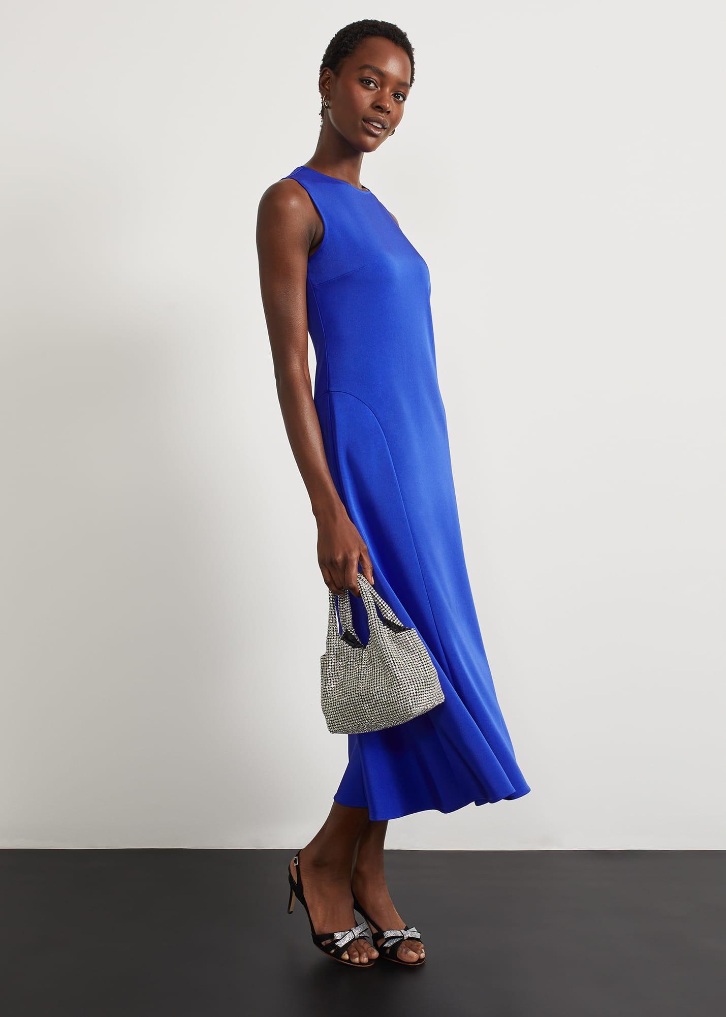 Hobbs Palmer Midi Fit And Flare Dress in Blue Lyst UK