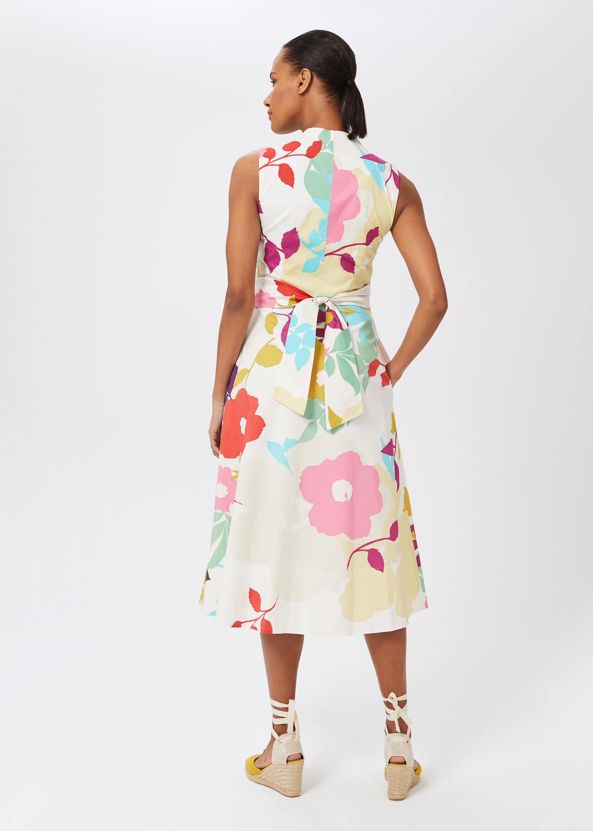 Hobbs Cotton Marie Floral Midi Dress in 