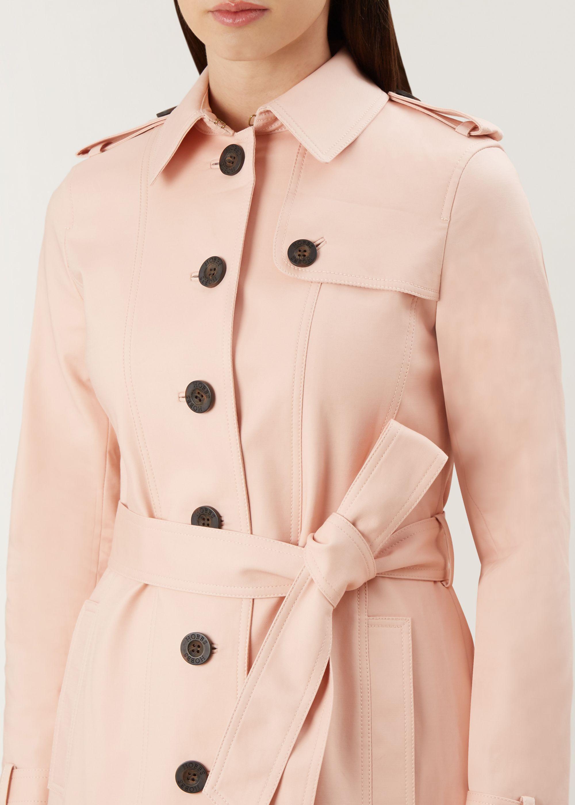 Hobbs Cotton Ella Mac in Pale Pink 