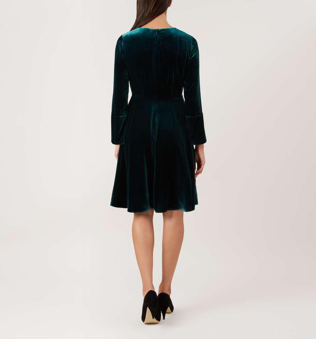 hobbs green velvet dress