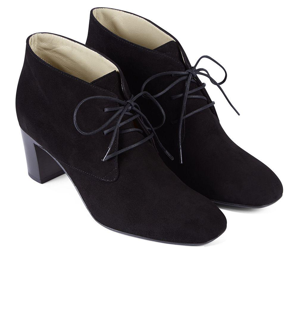 Hobbs Suede Patricia Ankle Boot in Black - Lyst