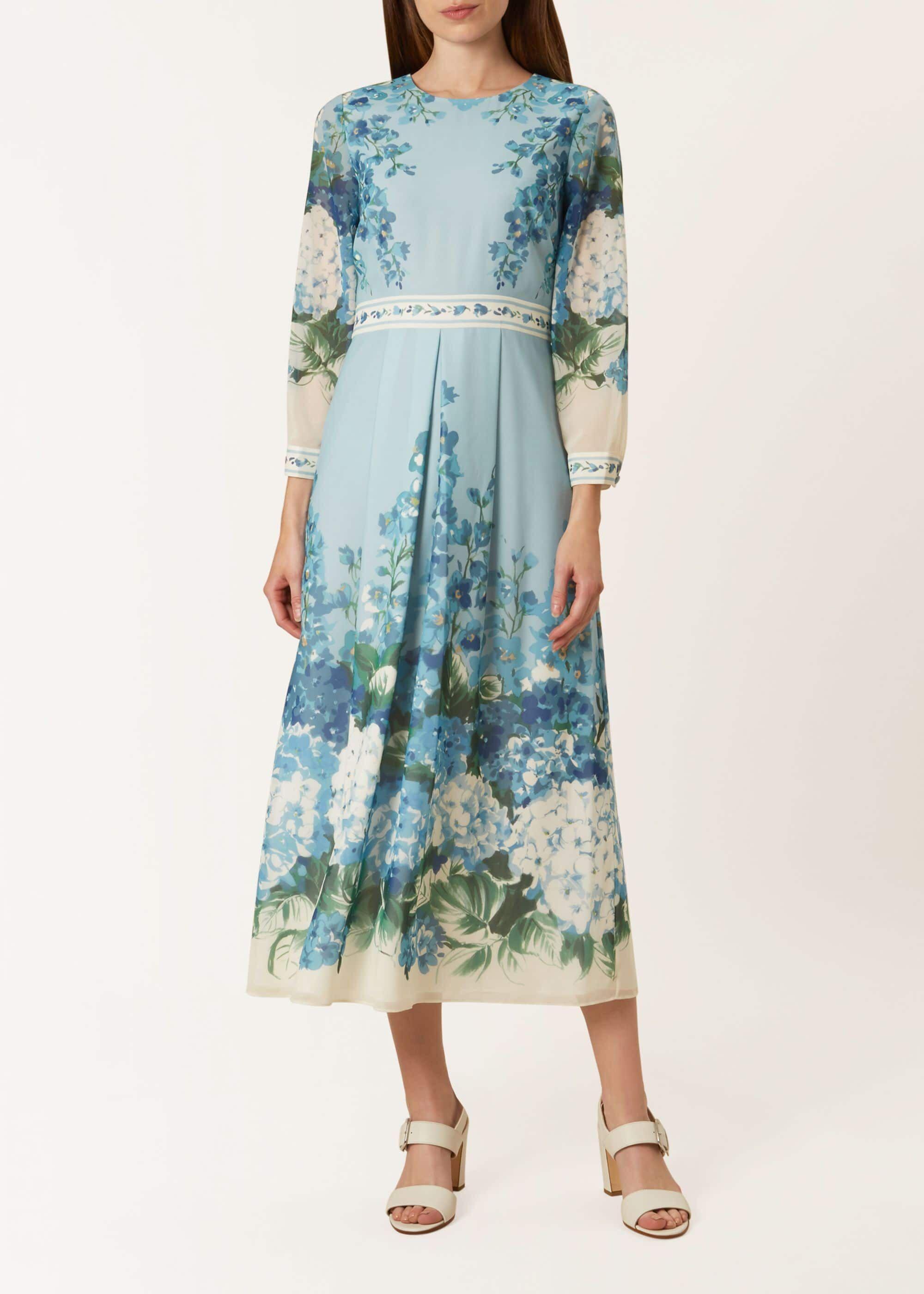 Hobbs Synthetic Hydrangea Dress in Blue Lyst