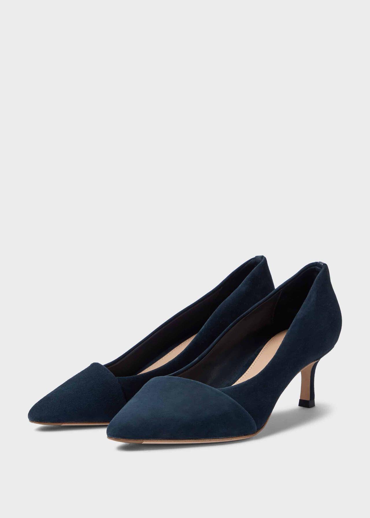 Hobbs Clara Suede Stiletto Court Shoes in Navy (Blue) Lyst