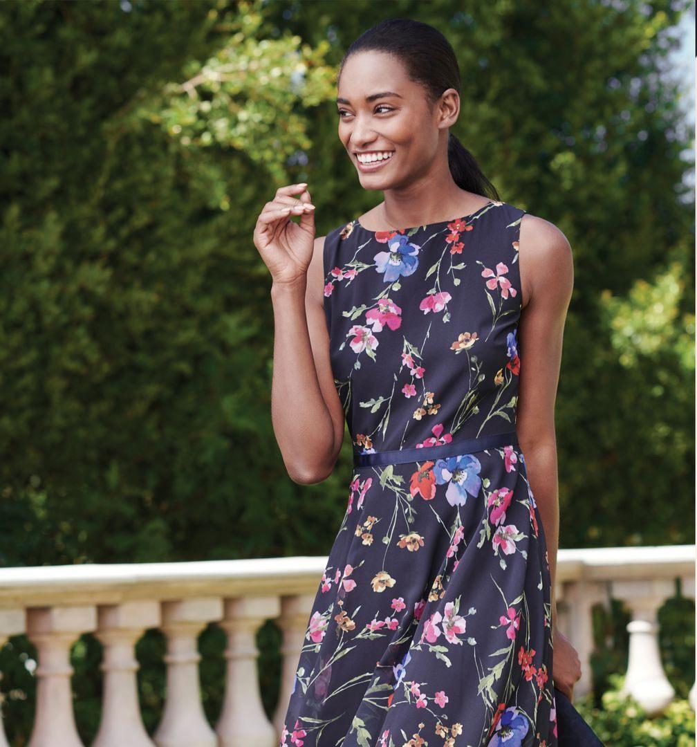hobbs carly dress navy multi