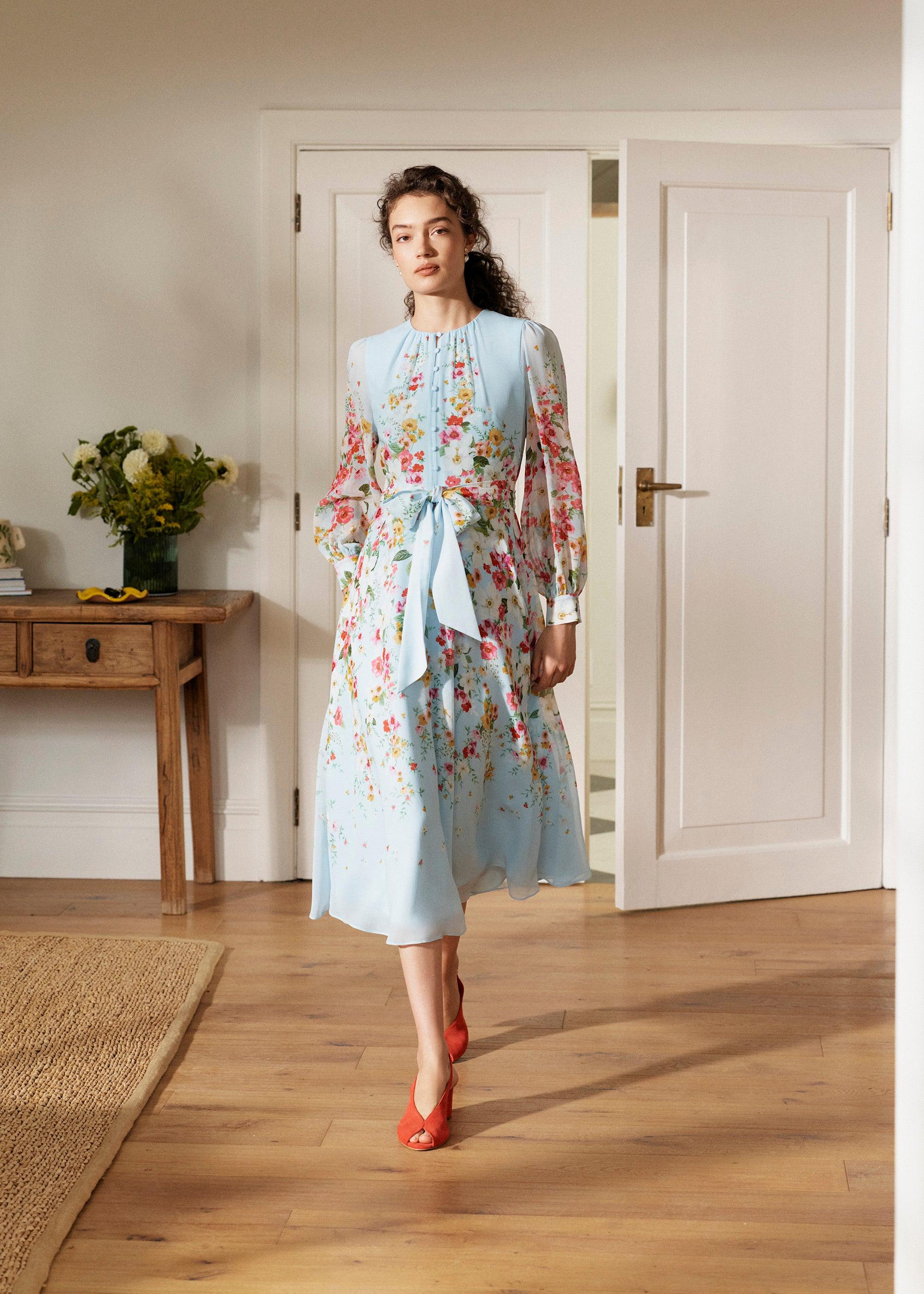 hobbs skye silk floral dress Skye Floral Silk Dress
