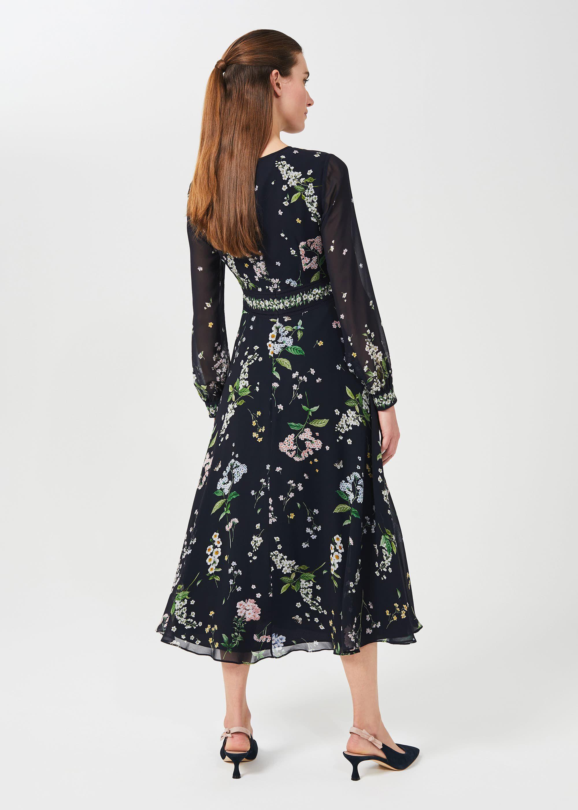 Hobbs Skye Silk Floral Printed Dress in Blue | Lyst Canada Hobbs Skye Silk Floral Printed Dress in Blue | Lyst Canada