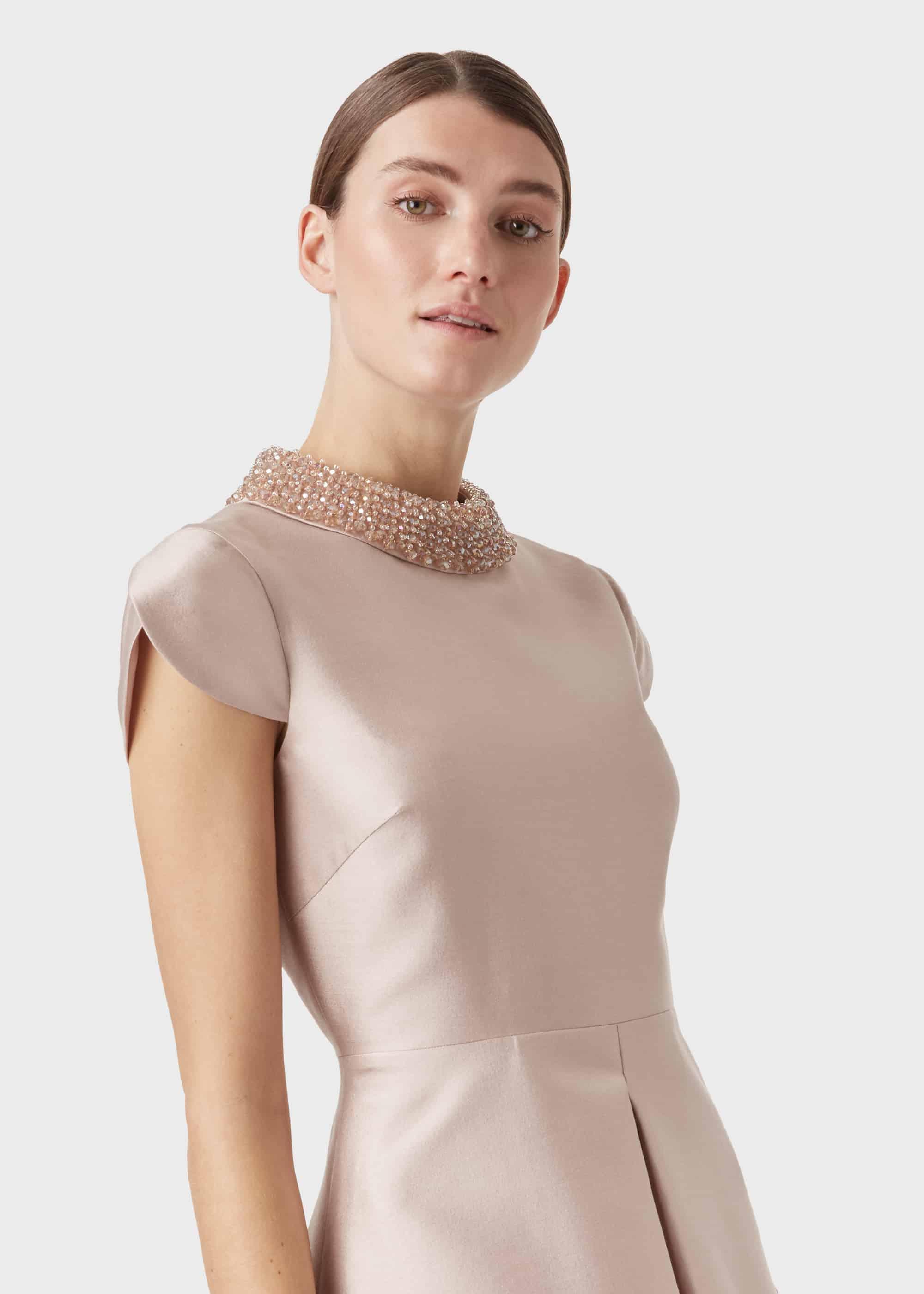 Hobbs Christie Silk Wool Embellished Dress Lyst UK