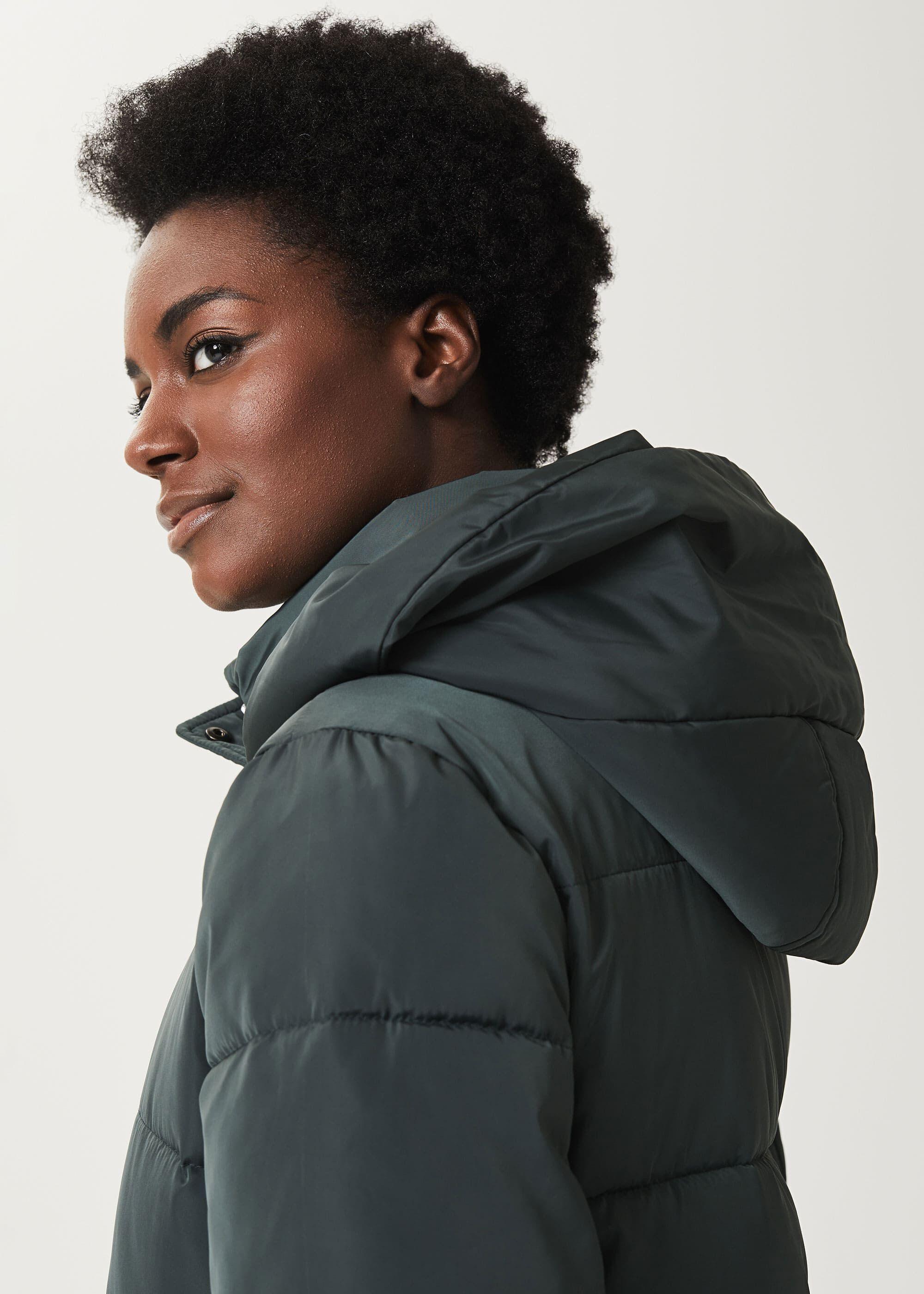 kelly green puffer jacket