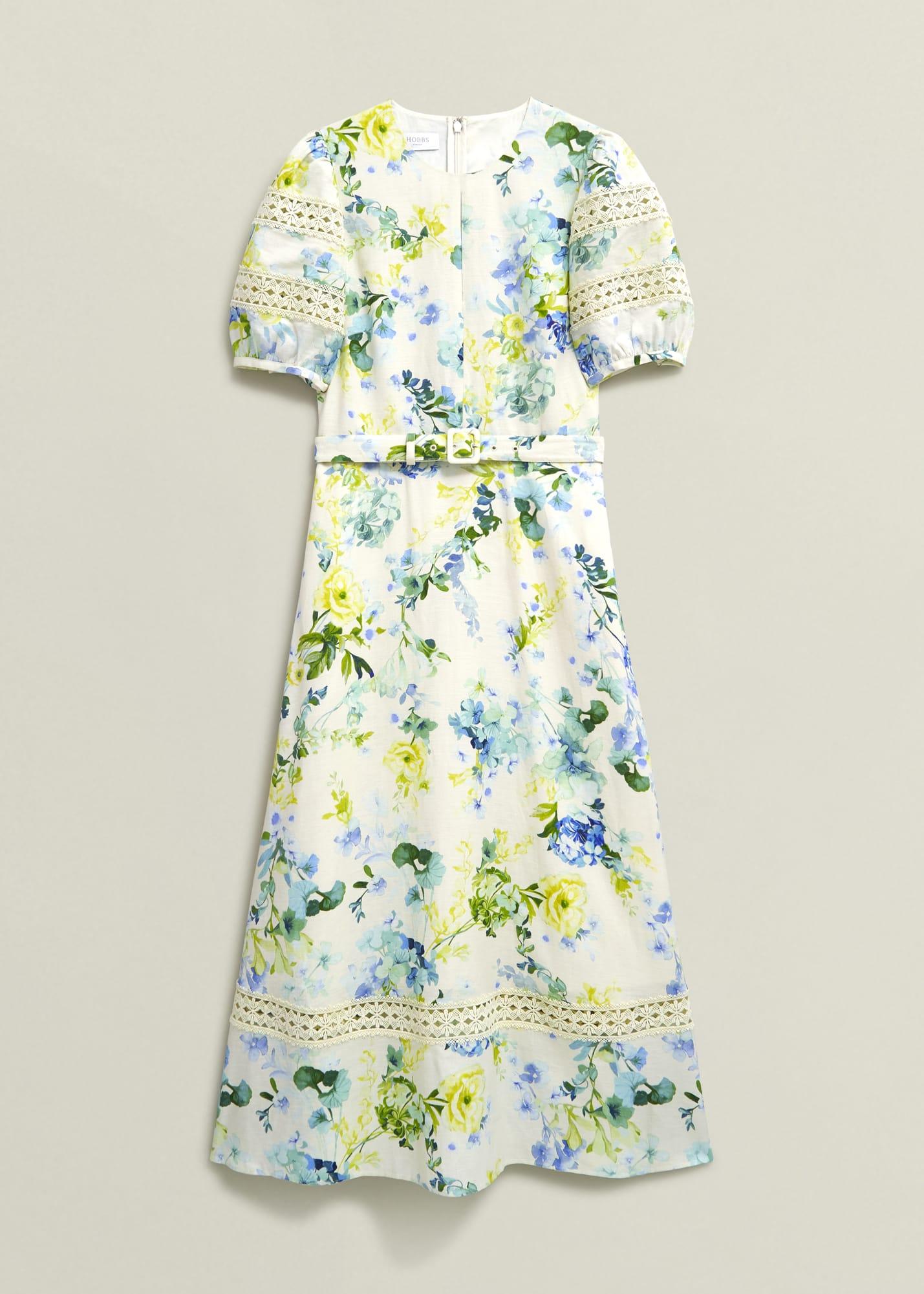 hobbs yellow linen dress Linen Maxi Dress with Adjustable Straps