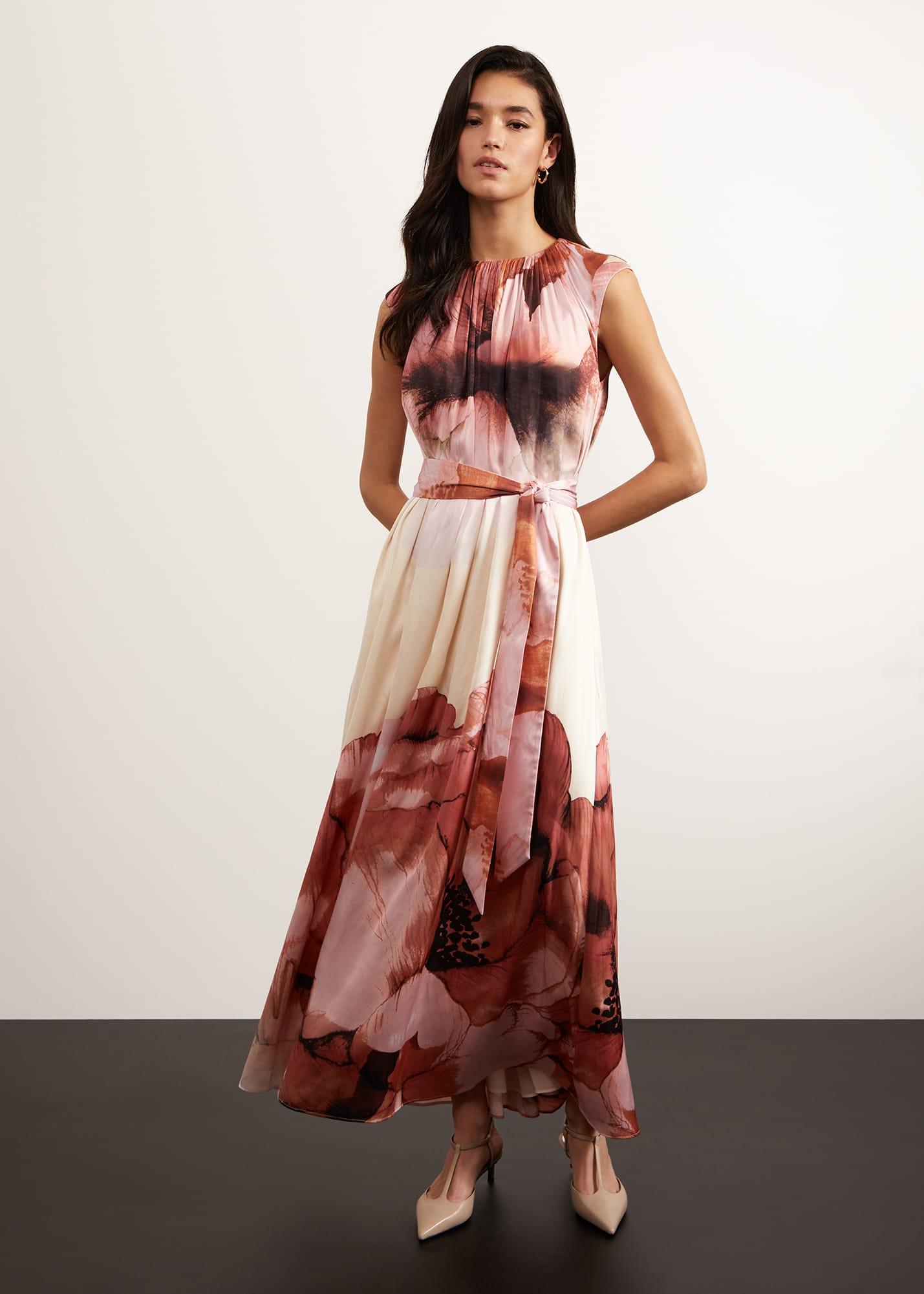 Hobbs Heligan Floral Midi Dress Lyst Canada