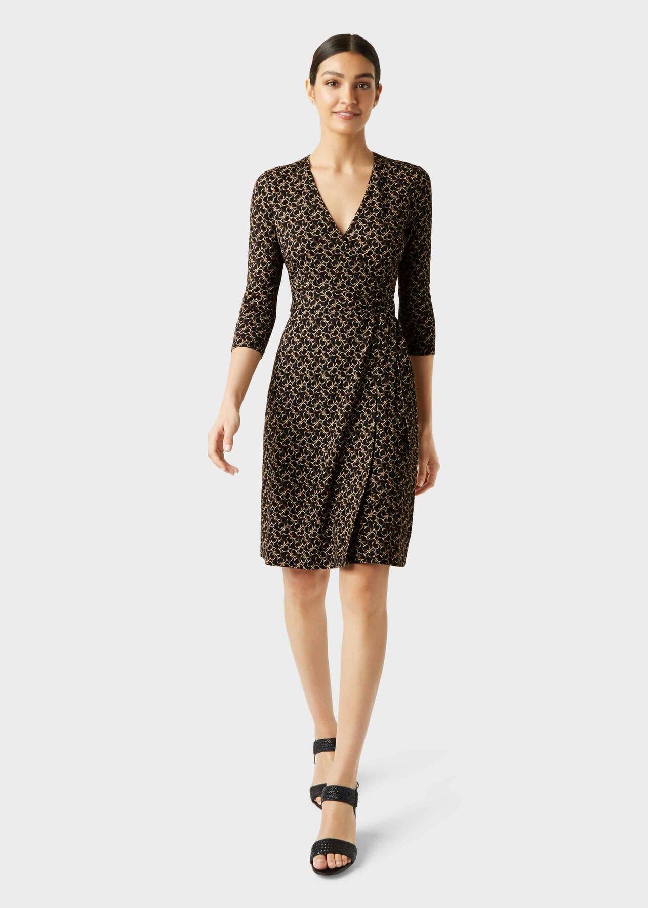 Hobbs Synthetic Delilah Jersey Wrap Dress Lyst