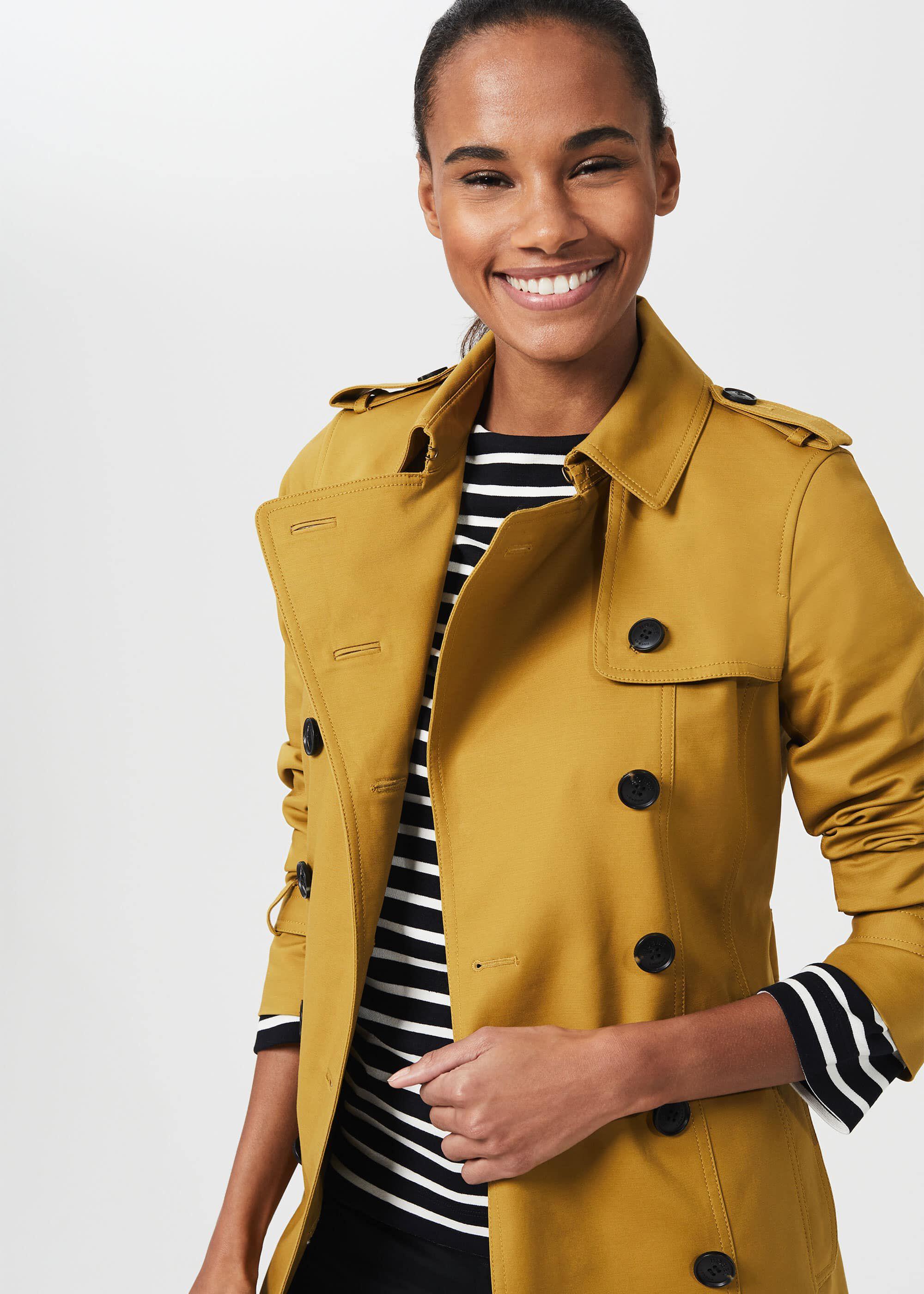 Petite top mustard coat