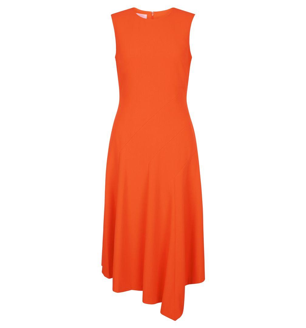 Hobbs Synthetic 'anya' Fit And Flare Dress in Burnt Orange (Orange) Lyst