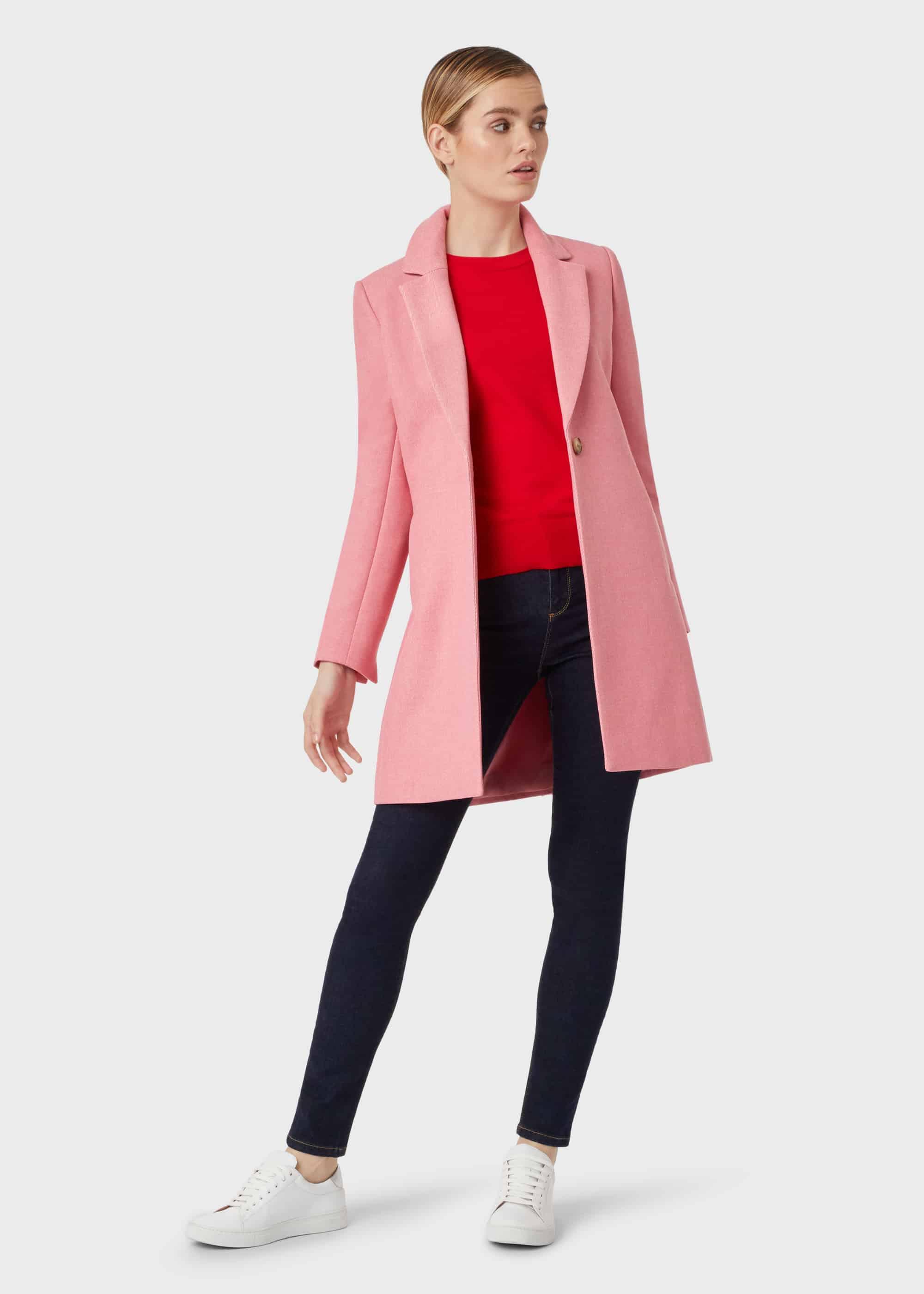 Hobbs camellia coat pink outlet
