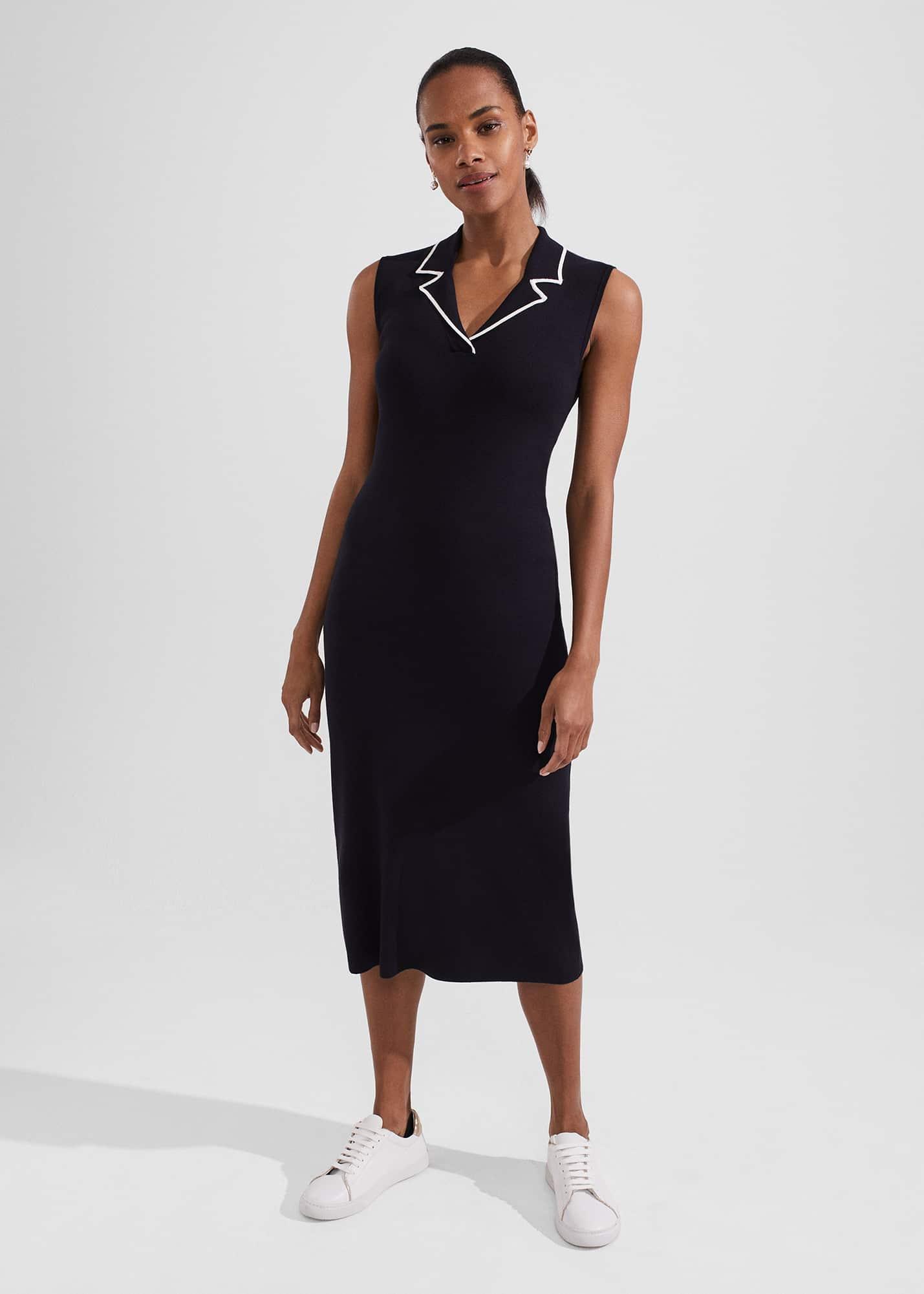 Hobbs Payton Knitted Dress in Blue Lyst UK