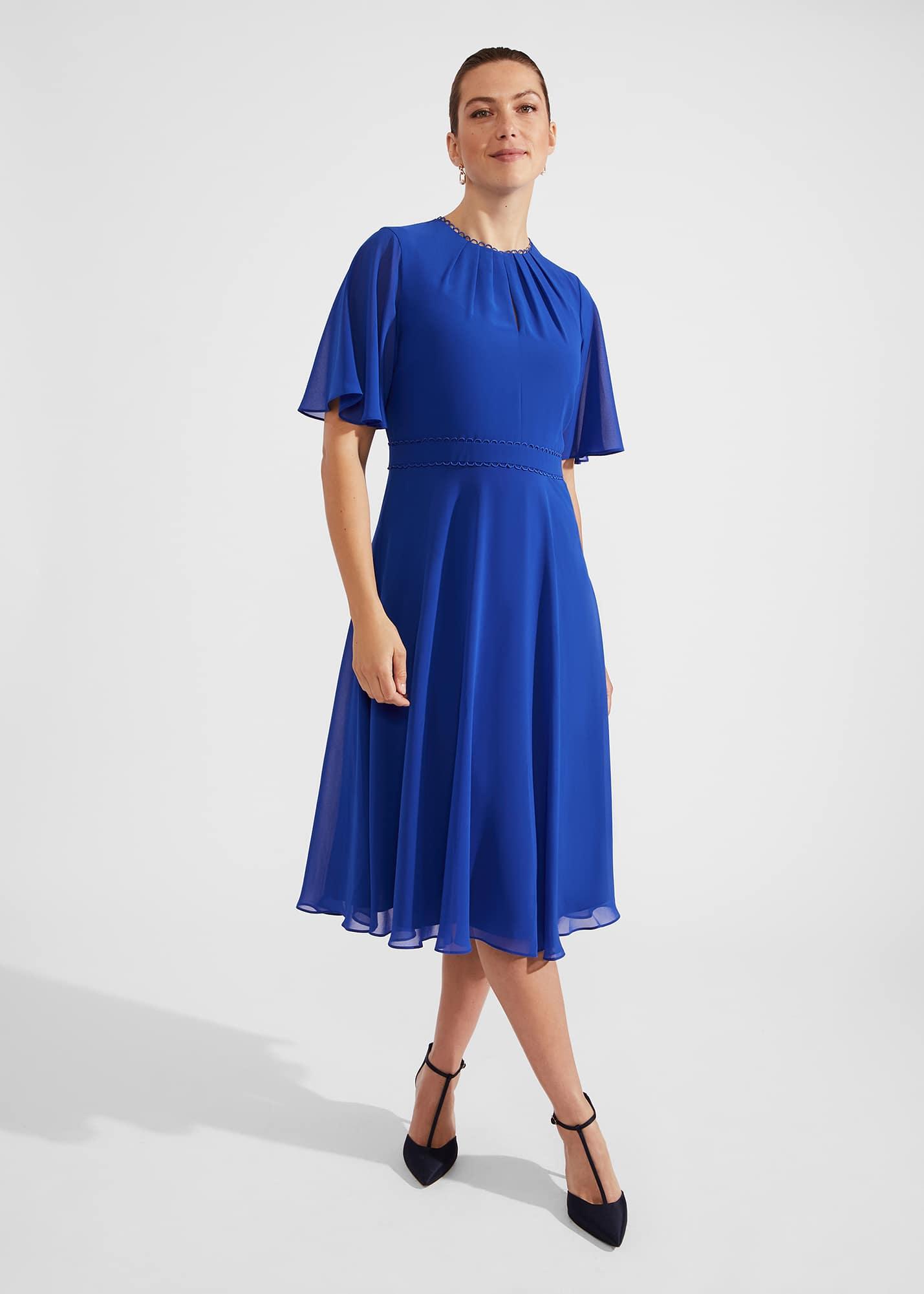 Hobbs navy spot dress 2025