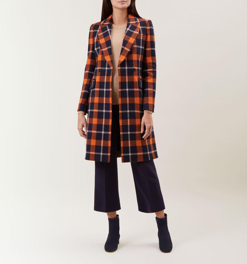 hobbs checked coat