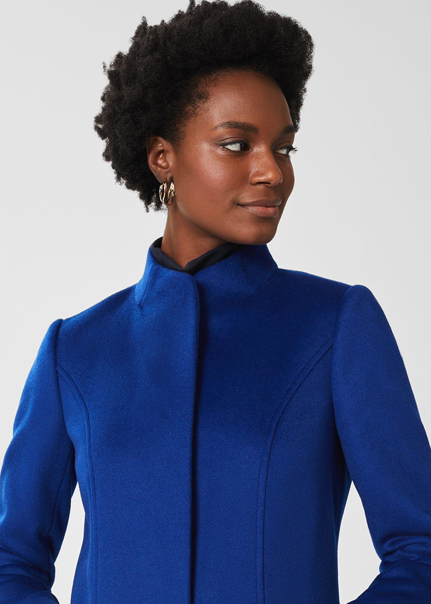 cobalt wool coat