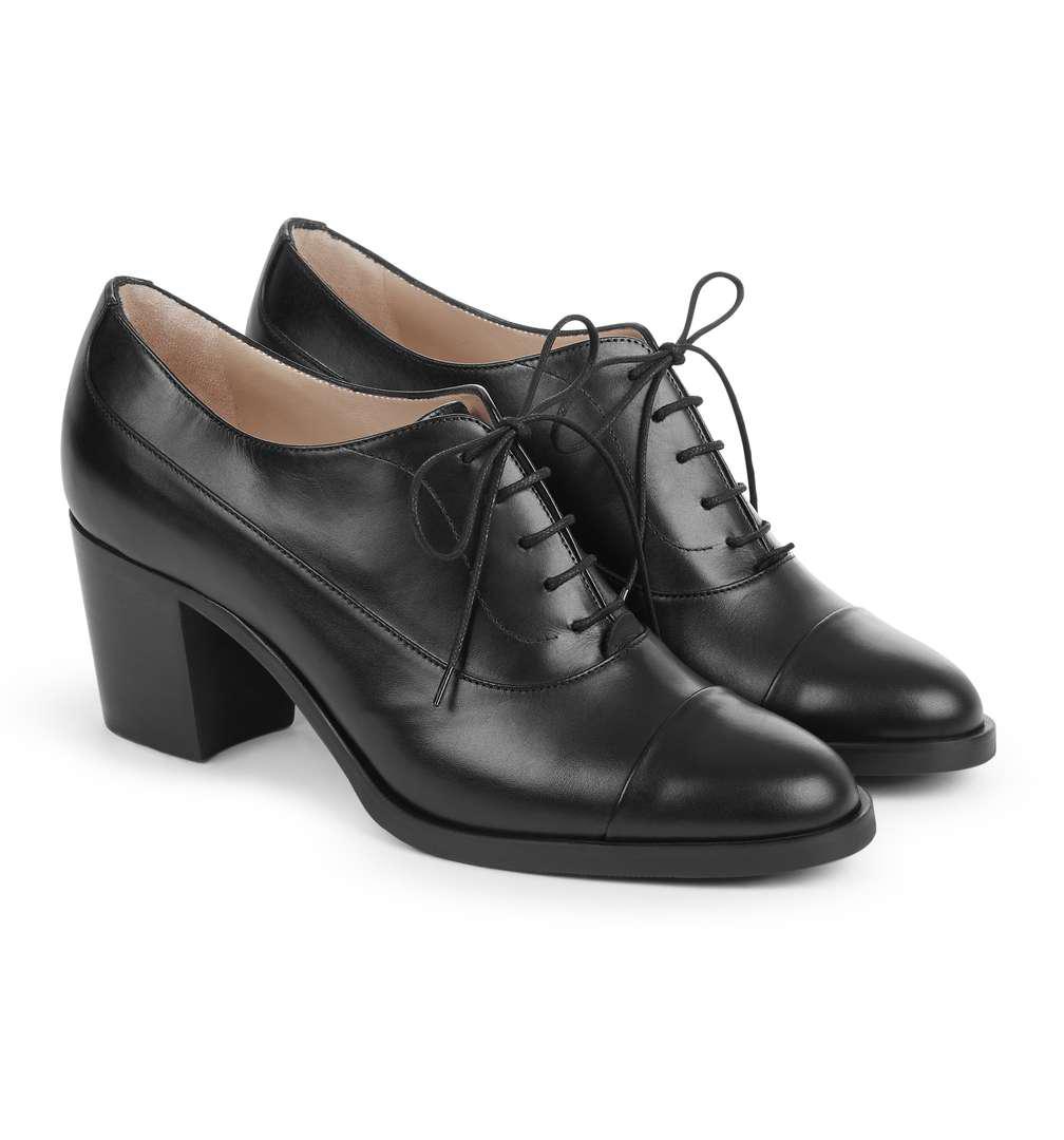 Hobbs Leather Faye Court in Black - Lyst
