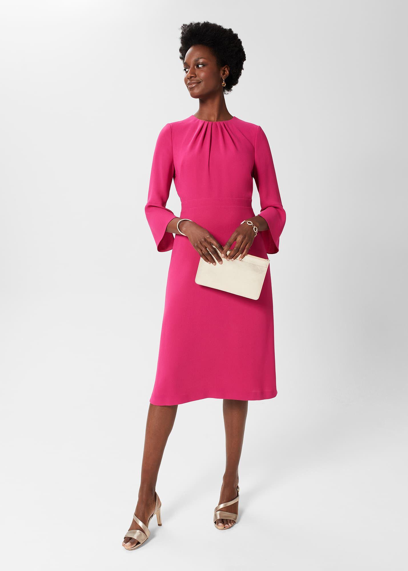 Satin Marianne Fit And Flare Dress 